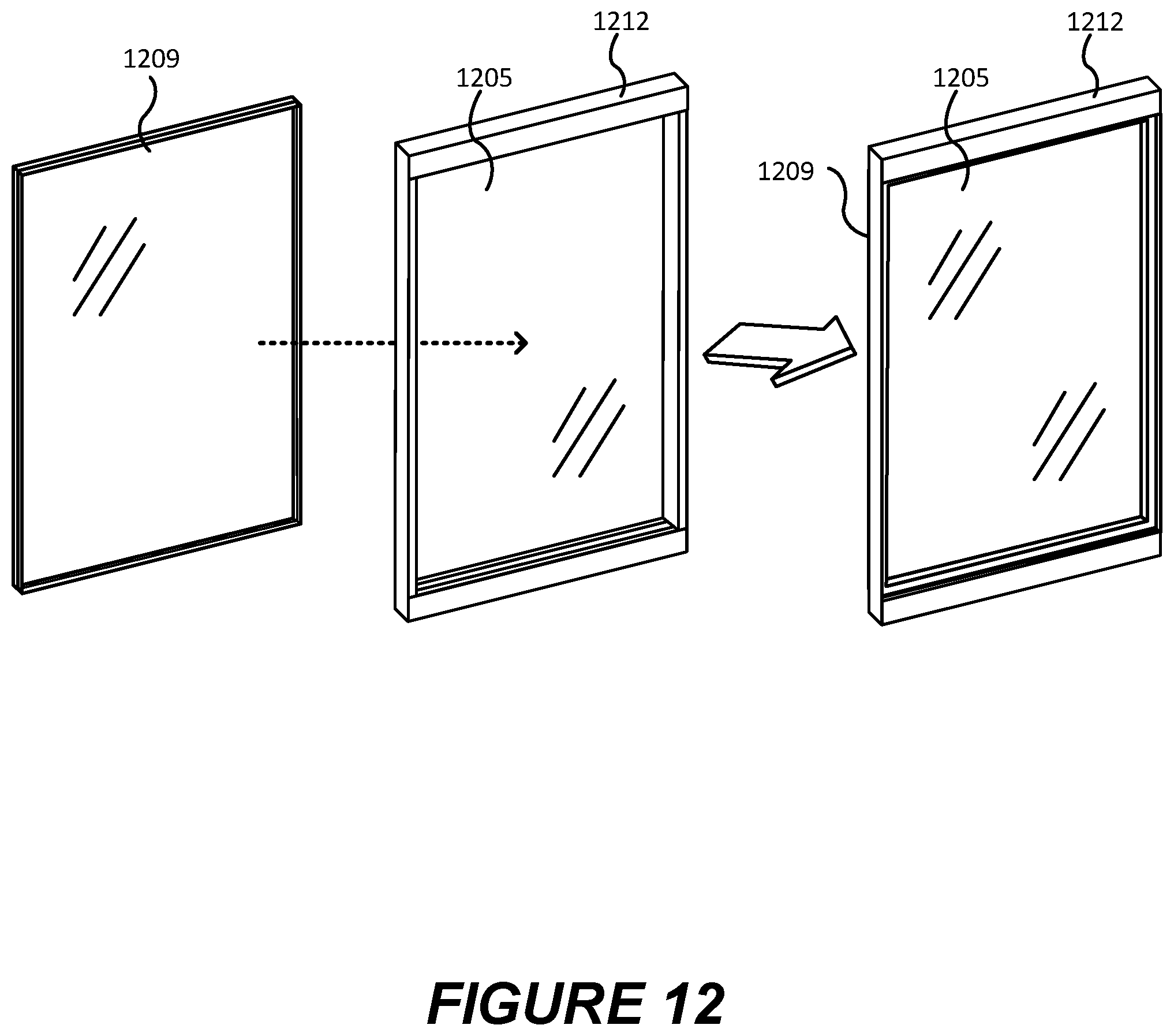 Patent US12378814 Figure 11 – Displays for tintable windows