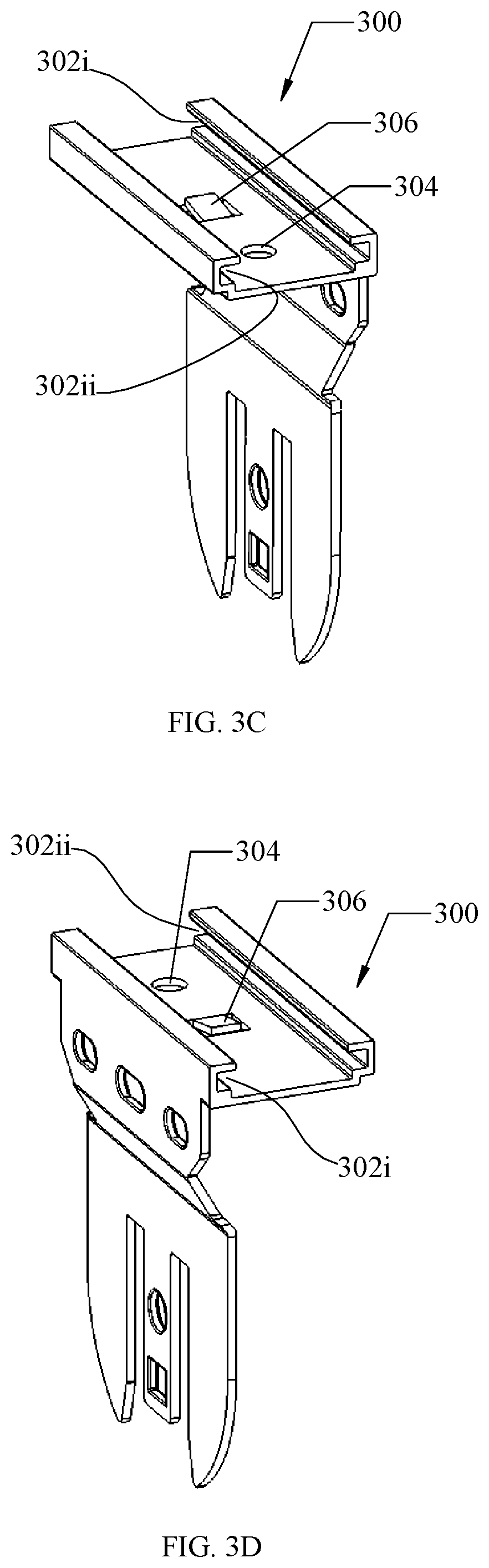 Patent US12378816 Figure 5 – Universal adjustable bracket for window and door coverings