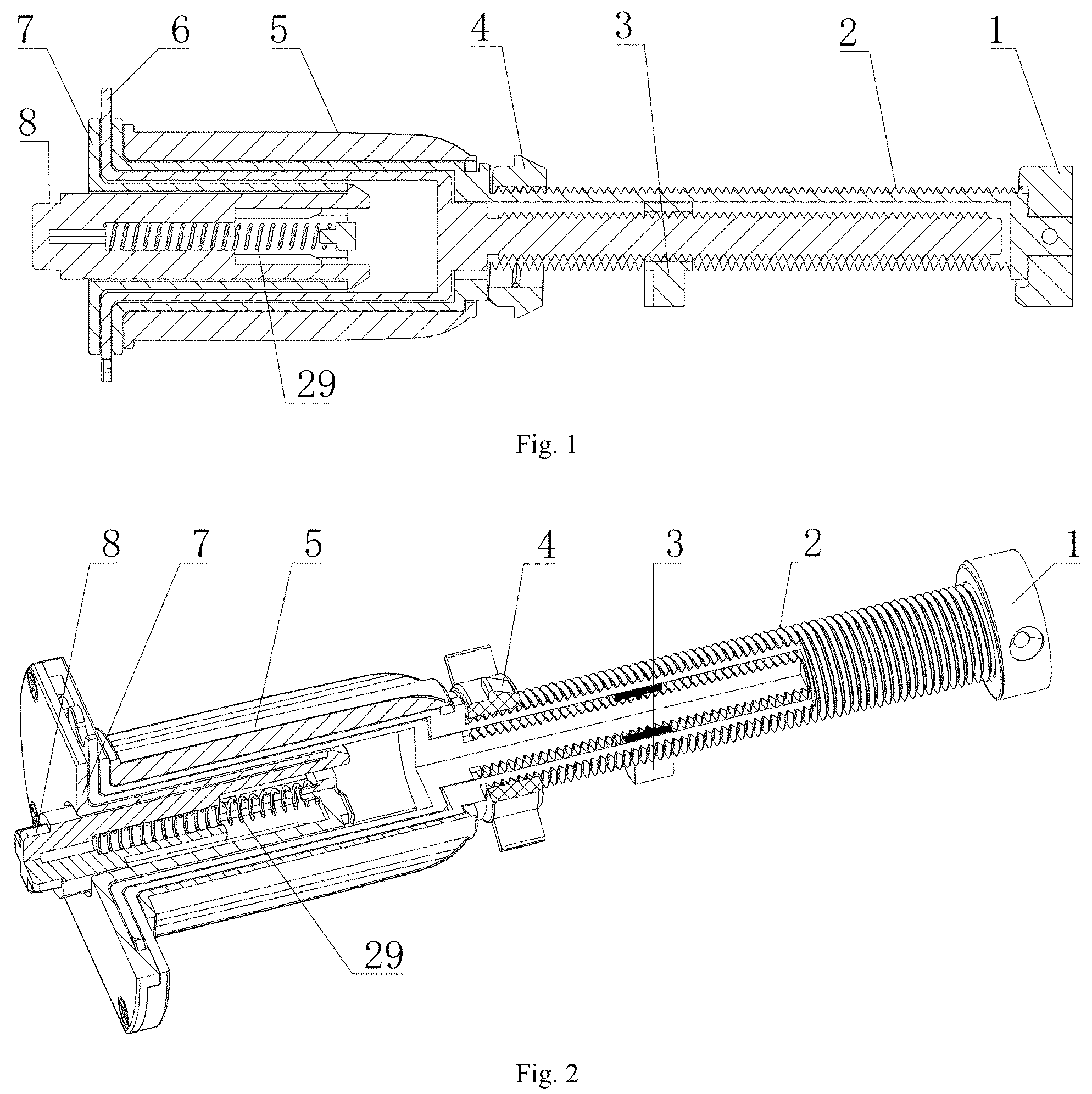 Patent US12378820 Figure 1 – Two-screw adjustable position limiting device