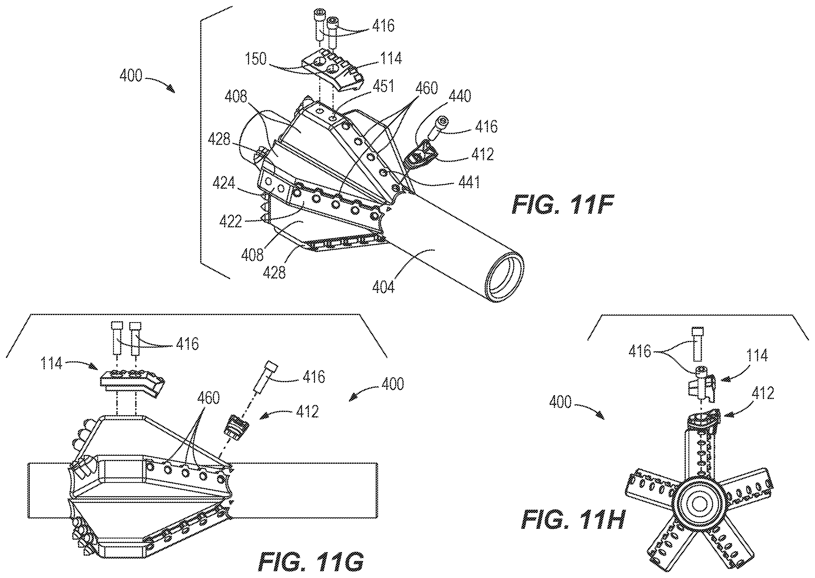 Patent US12378824 Figure 14 – HDD reamer having removable cutting teeth