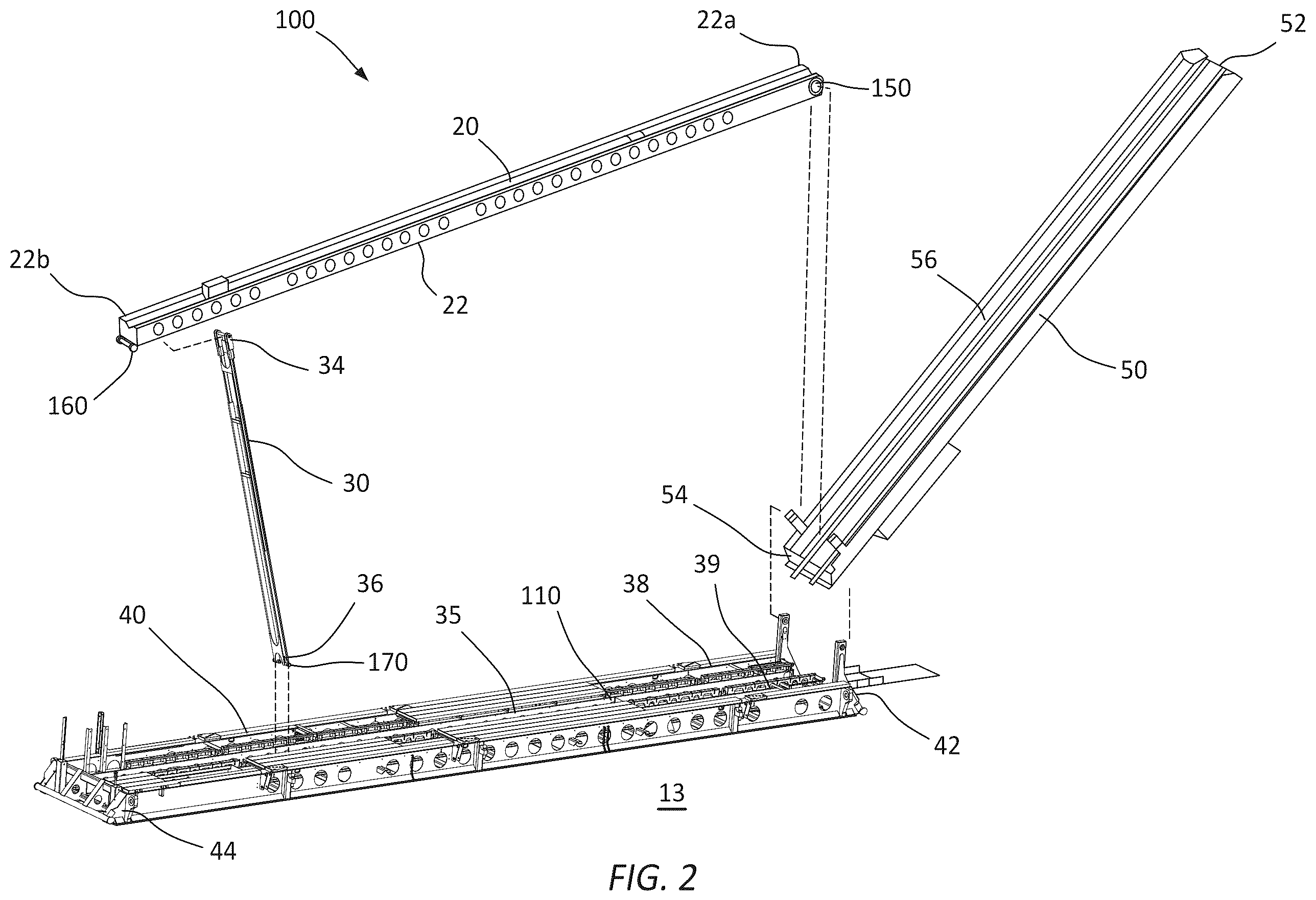 Patent US12378827 Figure 2 – Pipe handling system