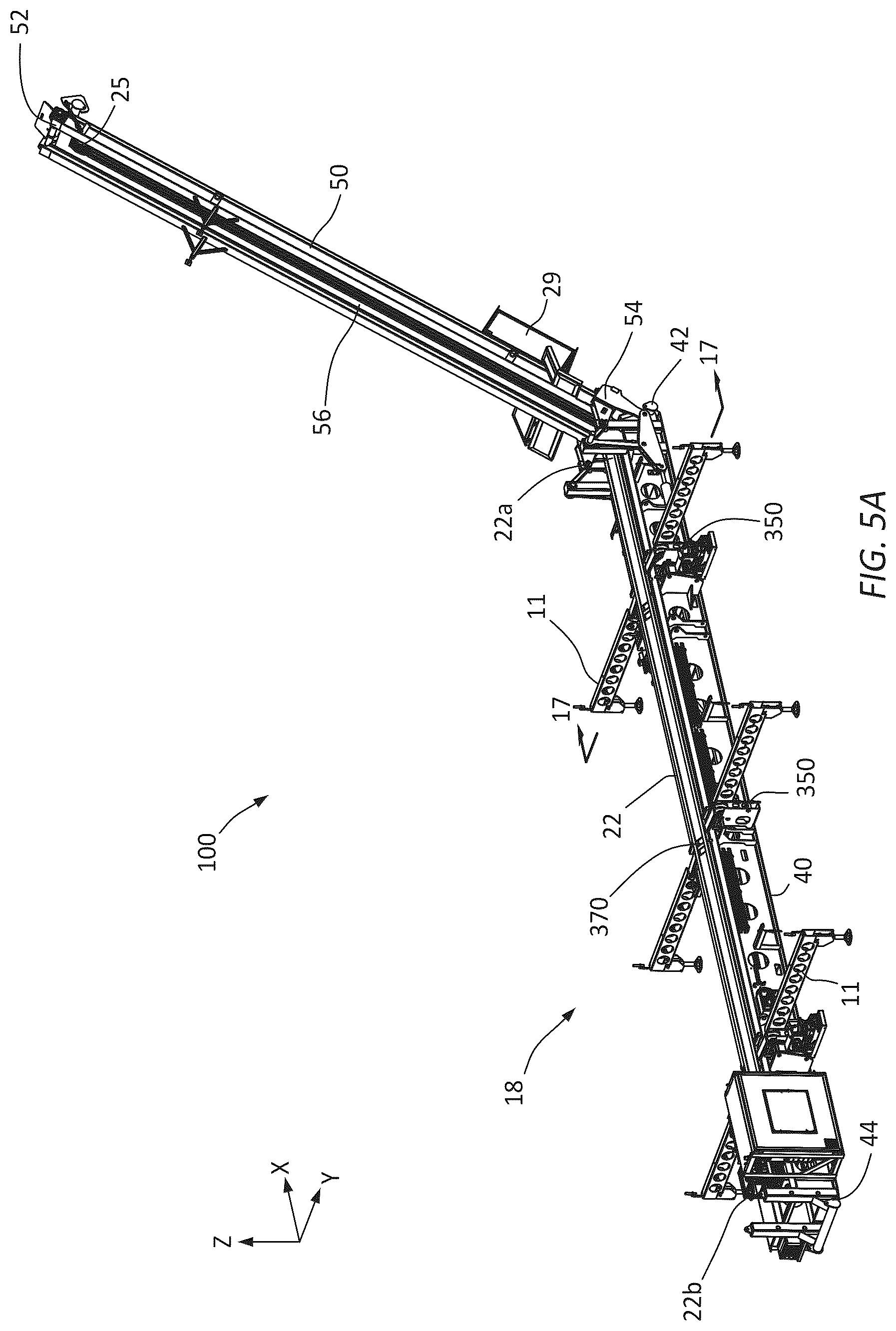 Patent US12378827 Figure 5 – Pipe handling system