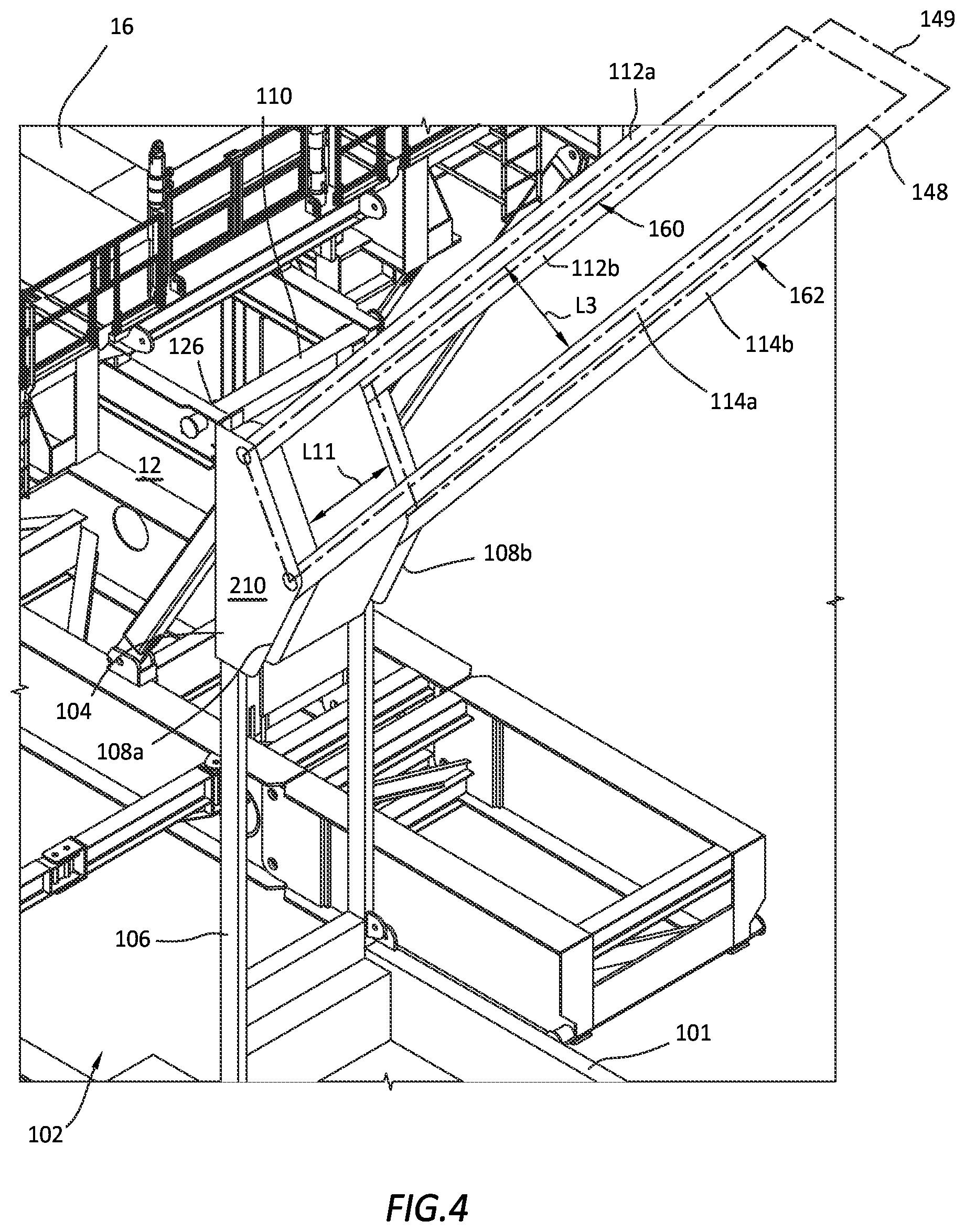 Patent US12378829 Figure 4 – Robotic pipe handler