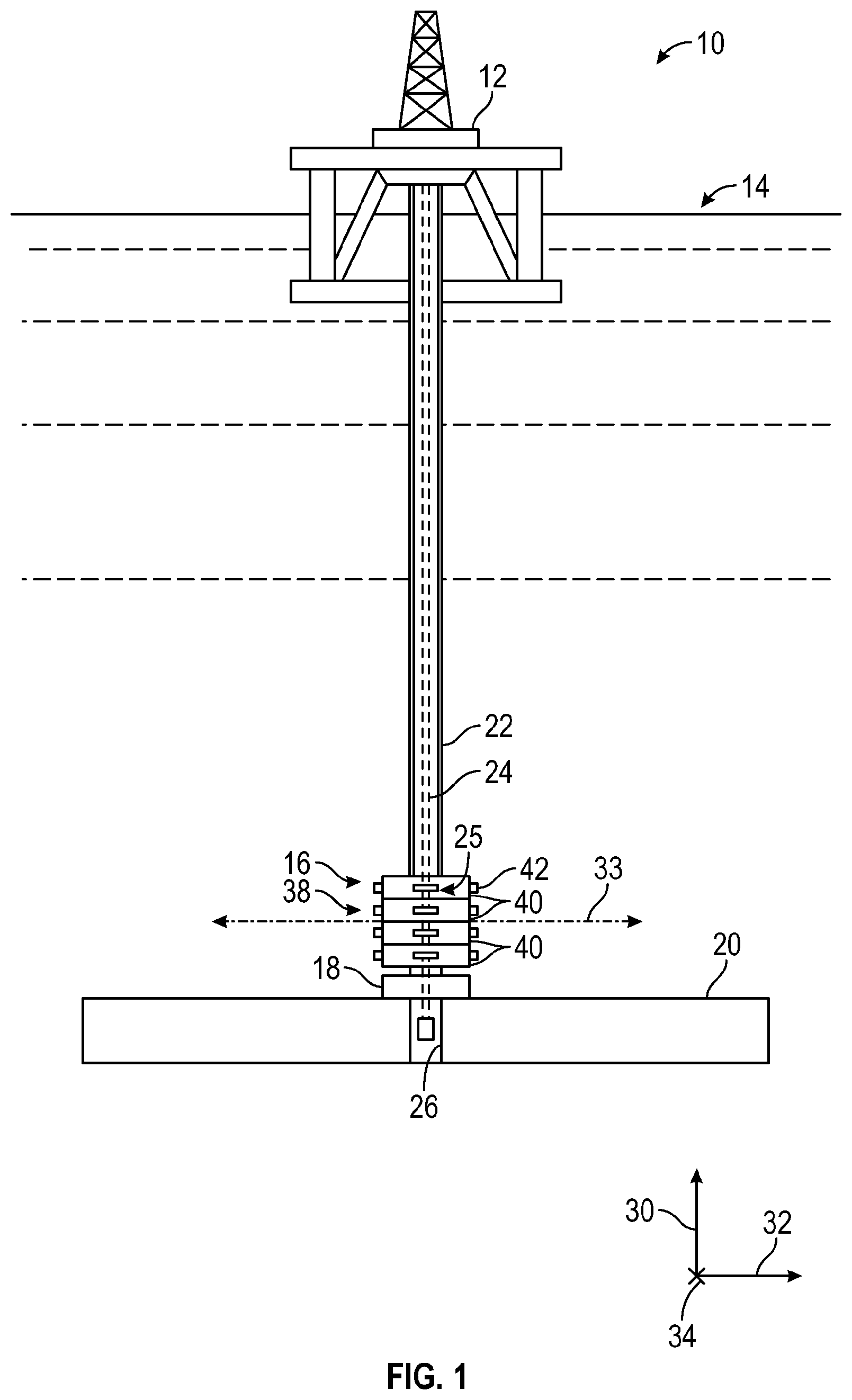 Patent US12378837 Figure 1 – Blowout preventer ram seals and ram blocks