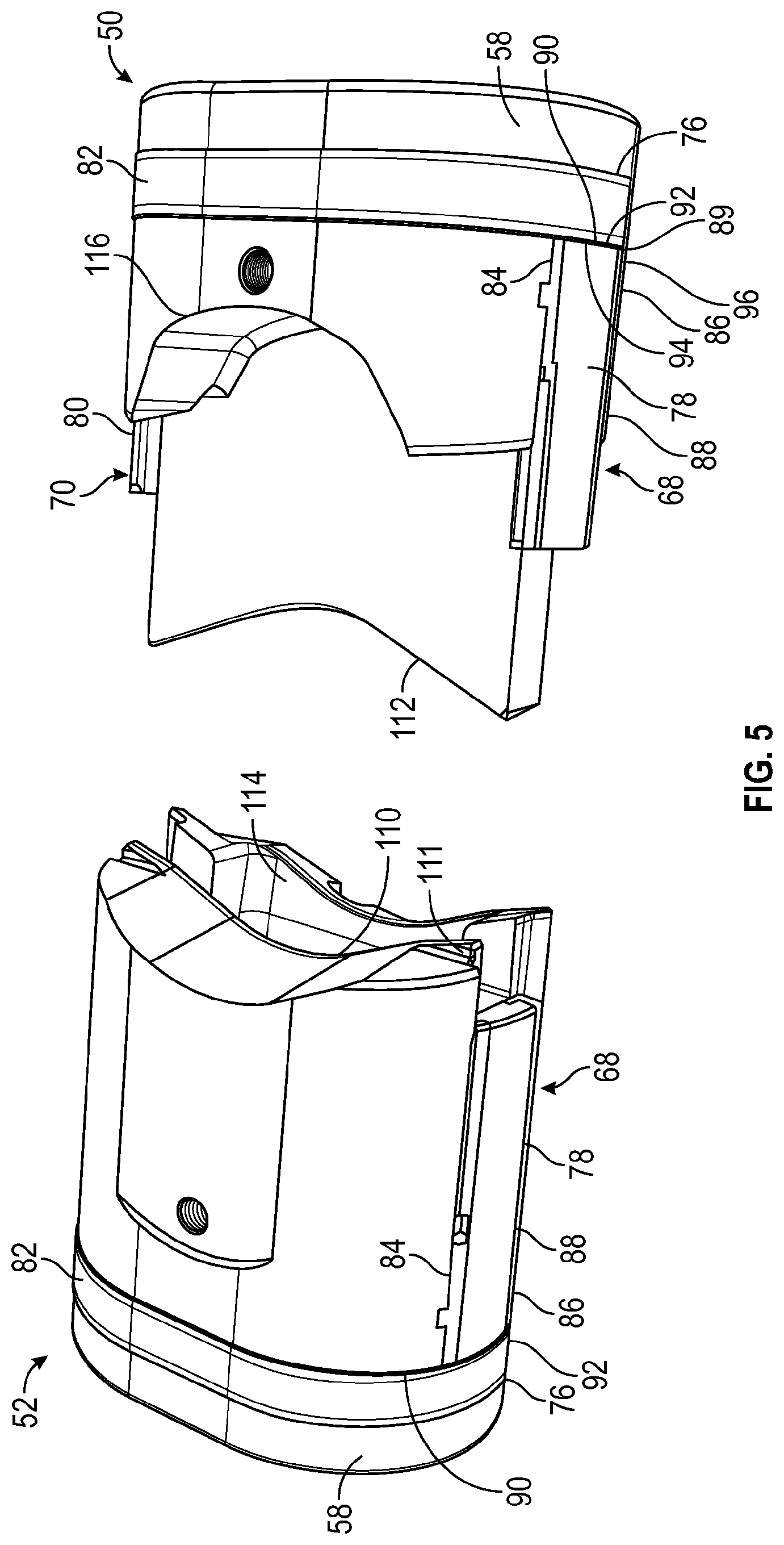 Patent US12378837 Figure 5 – Blowout preventer ram seals and ram blocks