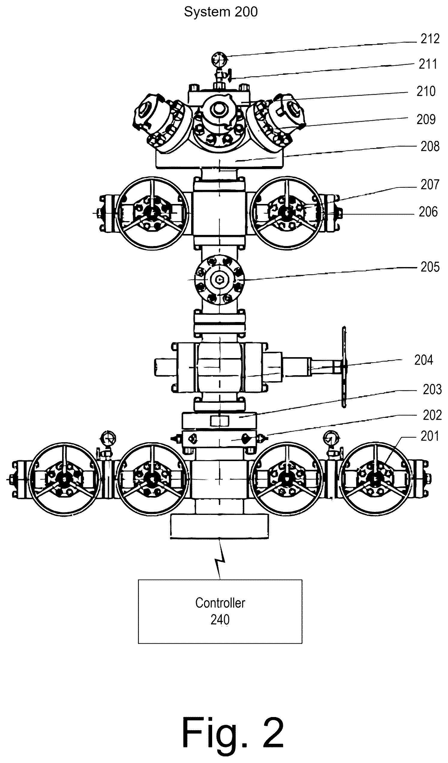 Patent US12378838 Figure 2 – Hydraulic fracturing valve system