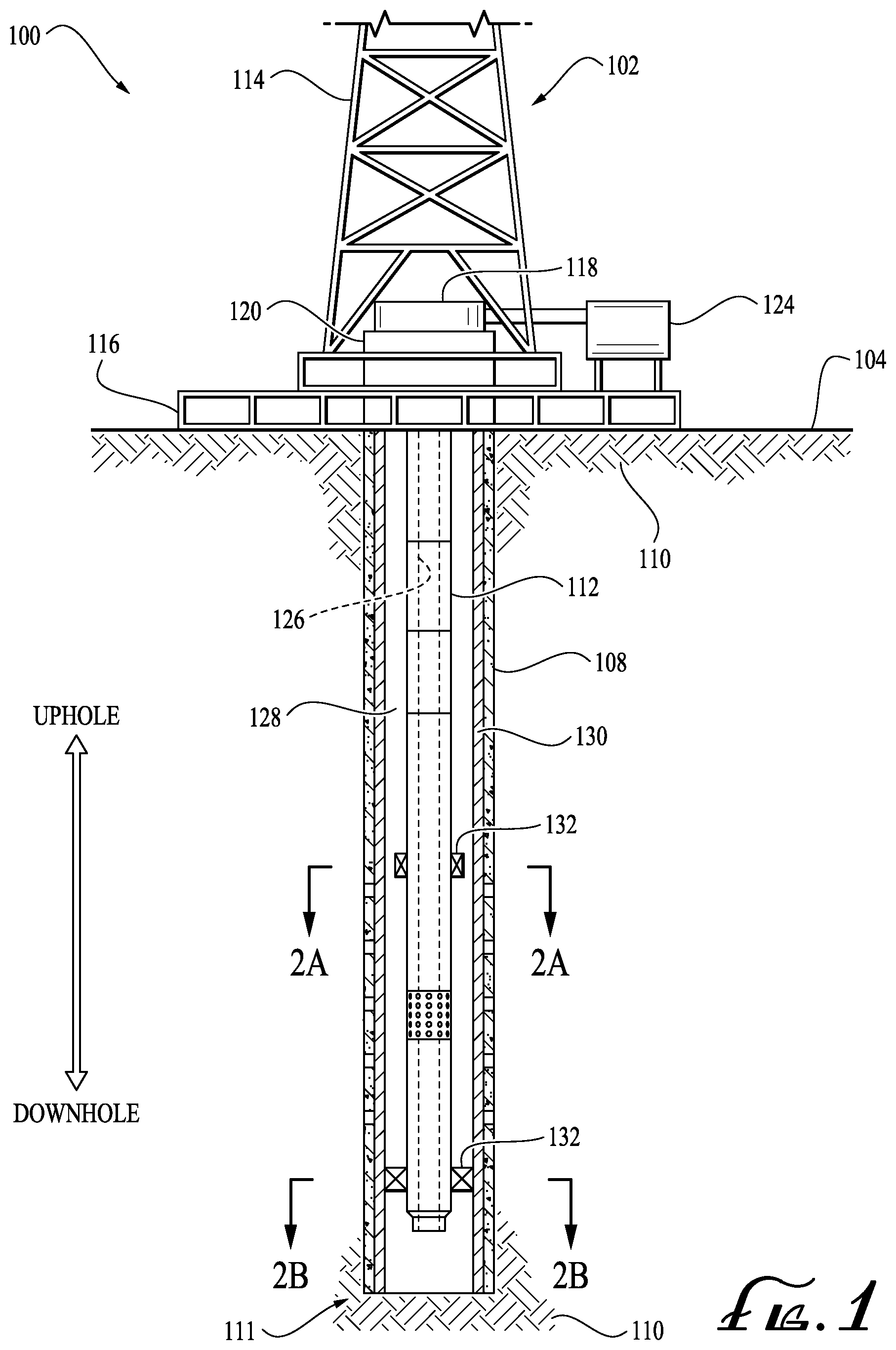 Patent US12378840 Figure 1 – High-expansion dynamic inflatable packer element