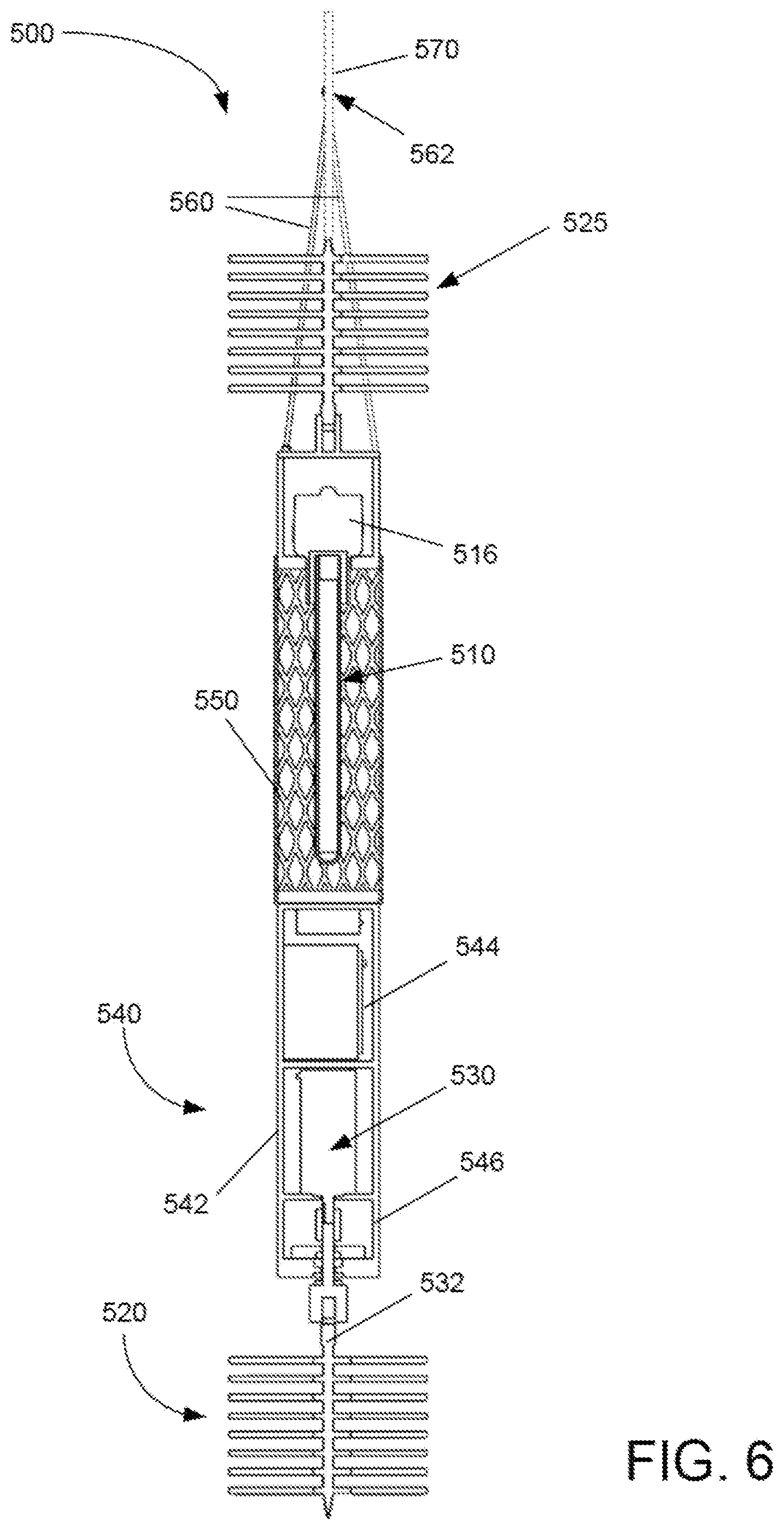 Patent US12378846 Figure 5 – Autonomous ultraviolet light and brush apparatus for remediation and prevention of biological and chemical fouling in wells