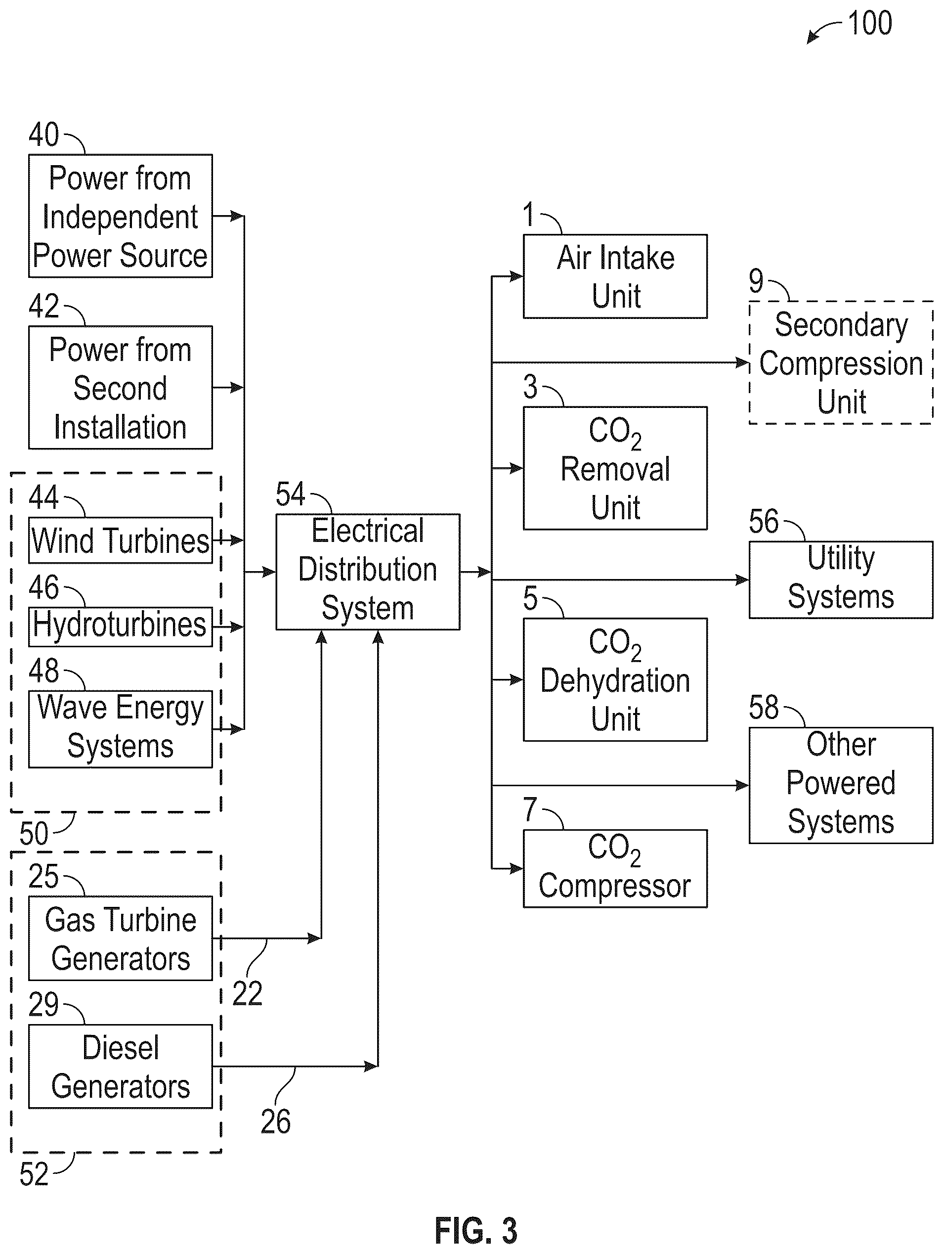Patent US12378847 Figure 3 – Mobile offshore carbon capture and sequestration systems and methods using floating structure