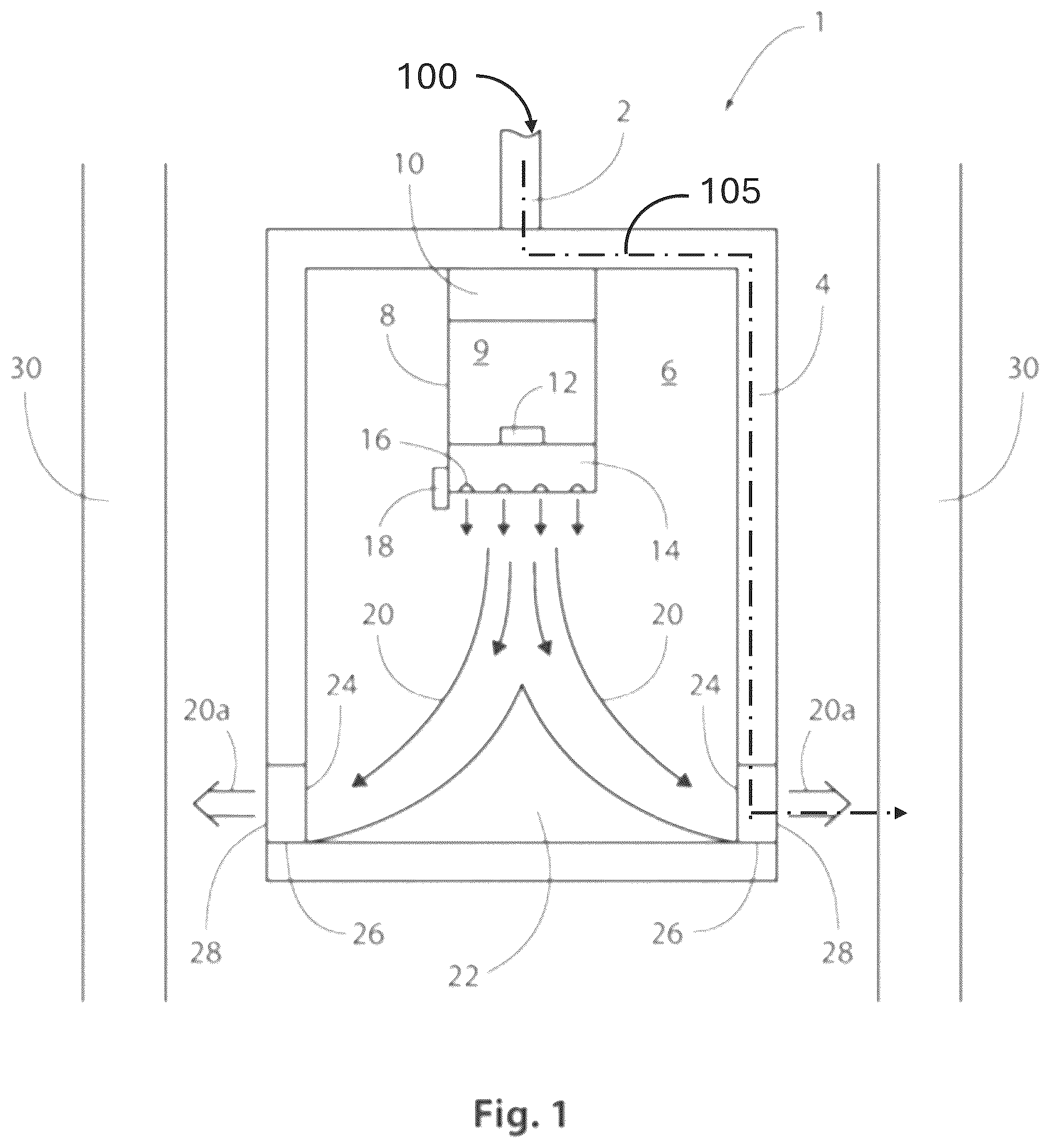 Patent US12378849 Figure 1 – Tool for manipulating material using a pressurized fuel and oxidant mixture