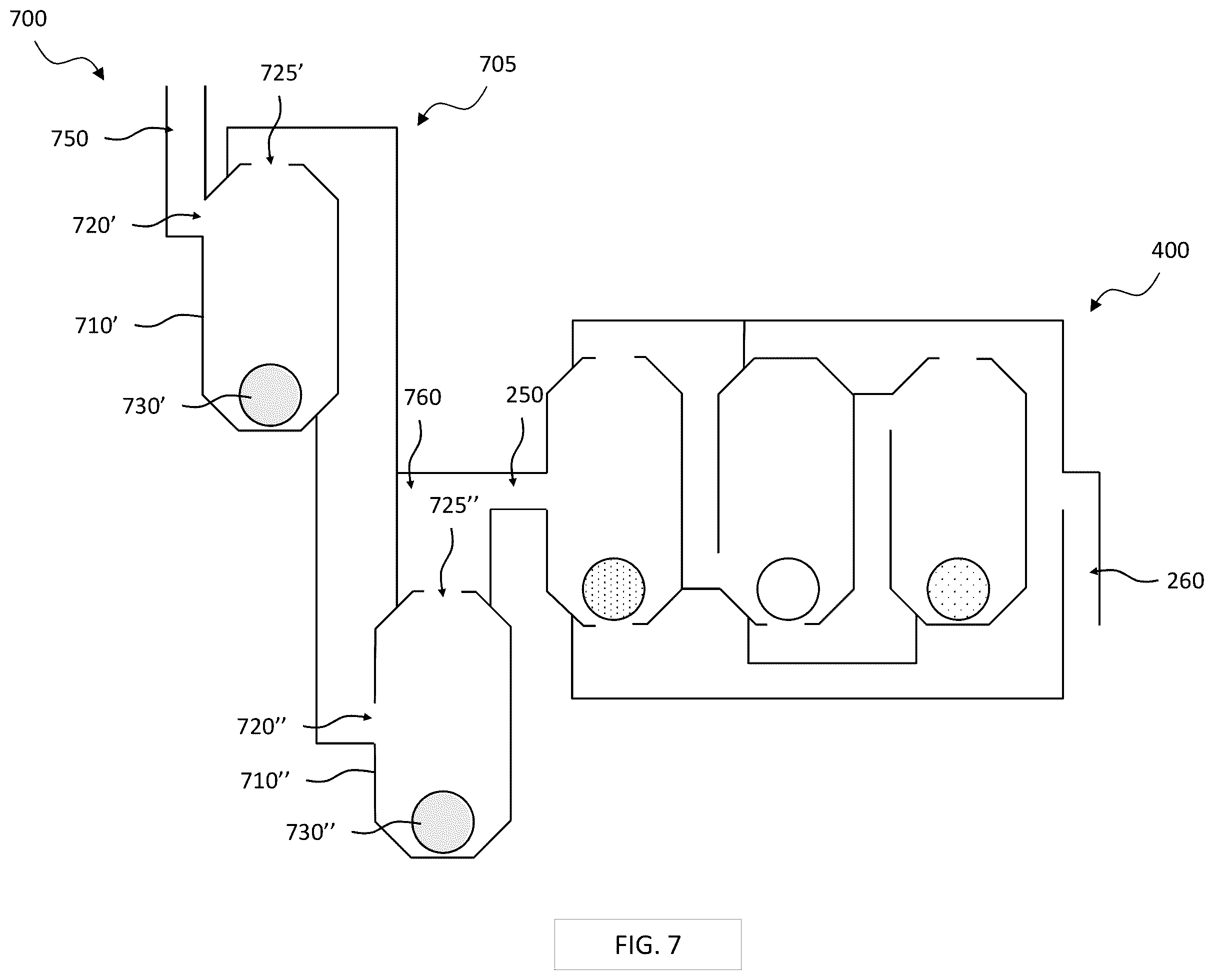 Patent US12378850 Figure 12 – Fluid flow control system employing gravity driven floats and a valve