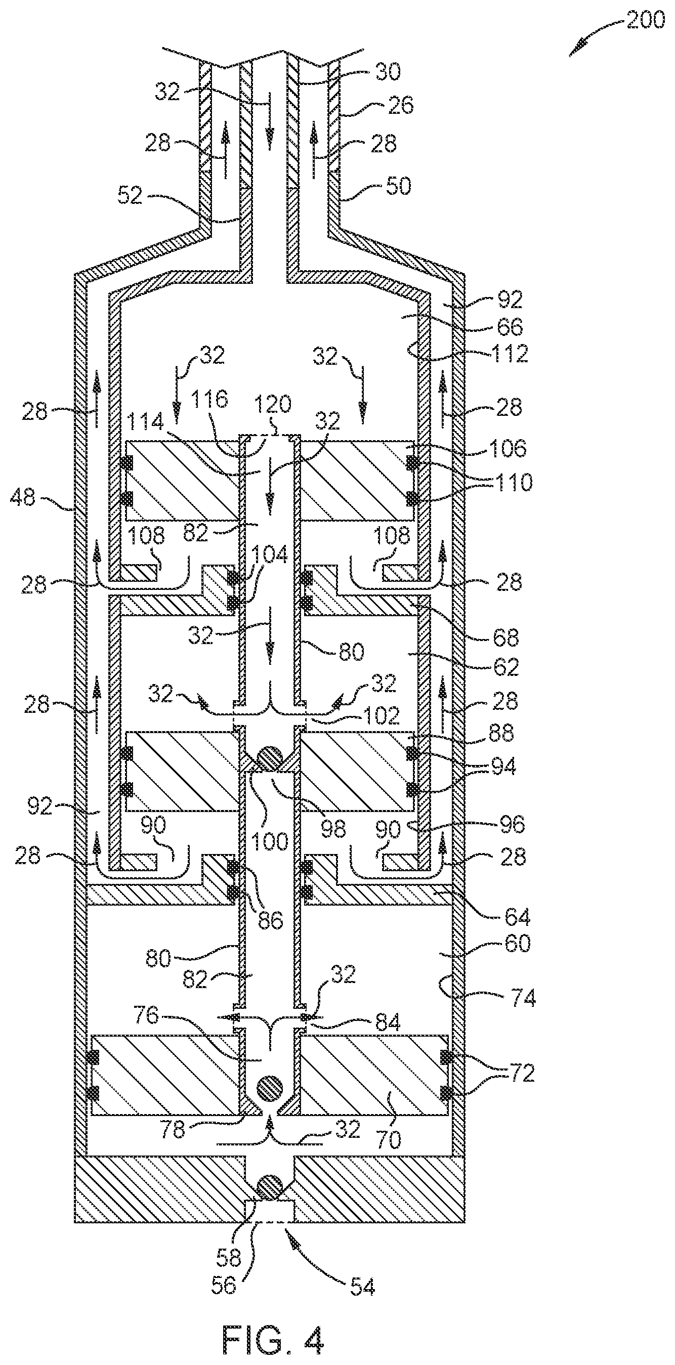 Patent US12378851 Figure 4 – Method and system for producing well fluids