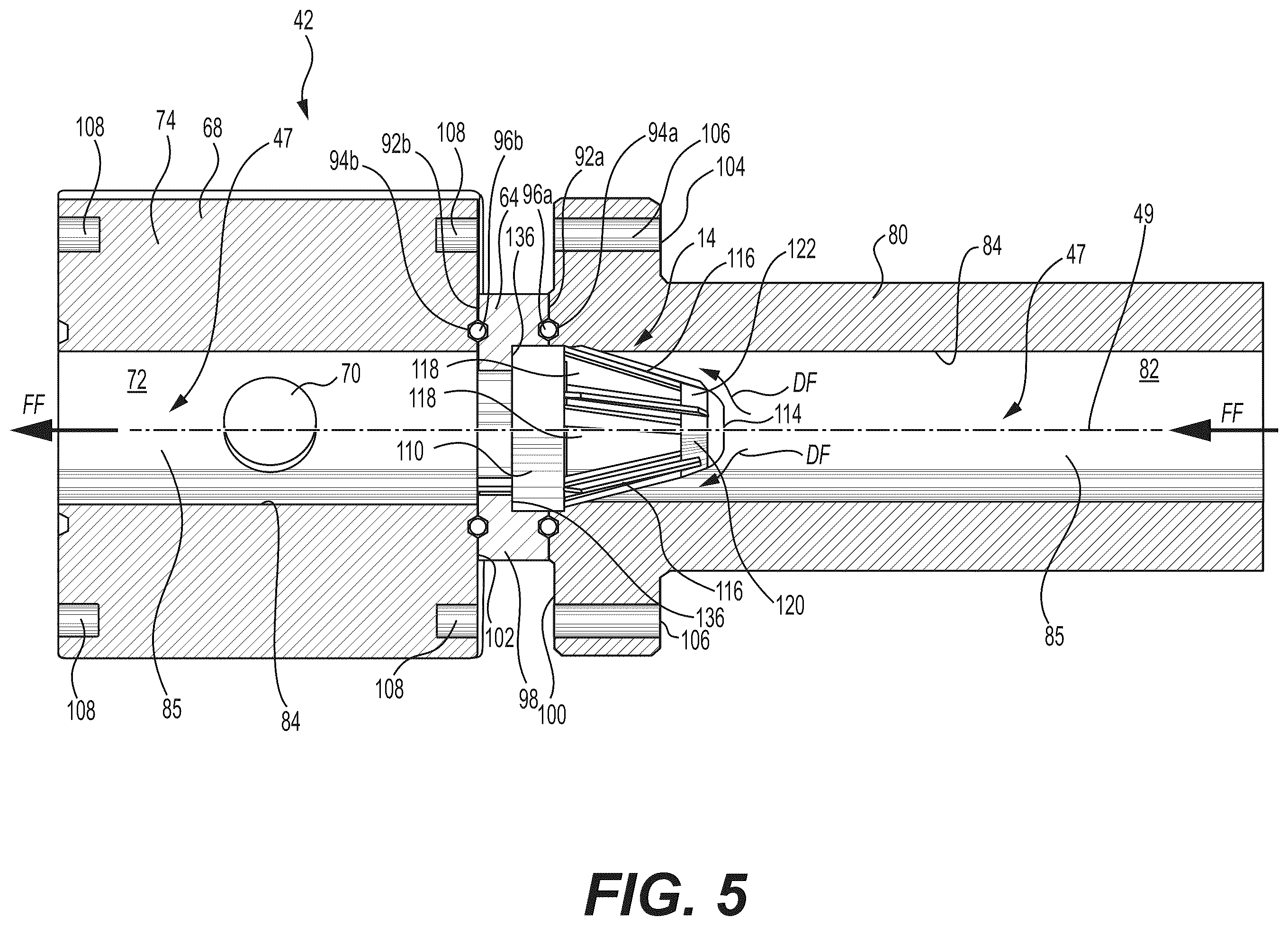 Patent US12378864 Figure 4 – Systems and methods to reduce acoustic resonance or disrupt standing wave formation in a fluid manifold of a high-pressure fracturing system