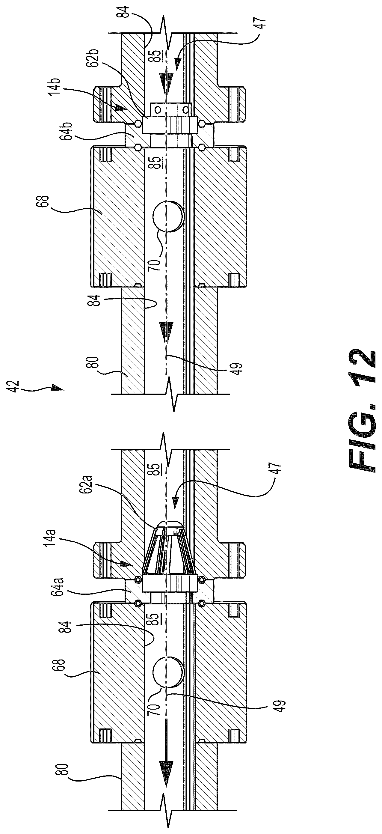 Patent US12378864 Figure 9 – Systems and methods to reduce acoustic resonance or disrupt standing wave formation in a fluid manifold of a high-pressure fracturing system