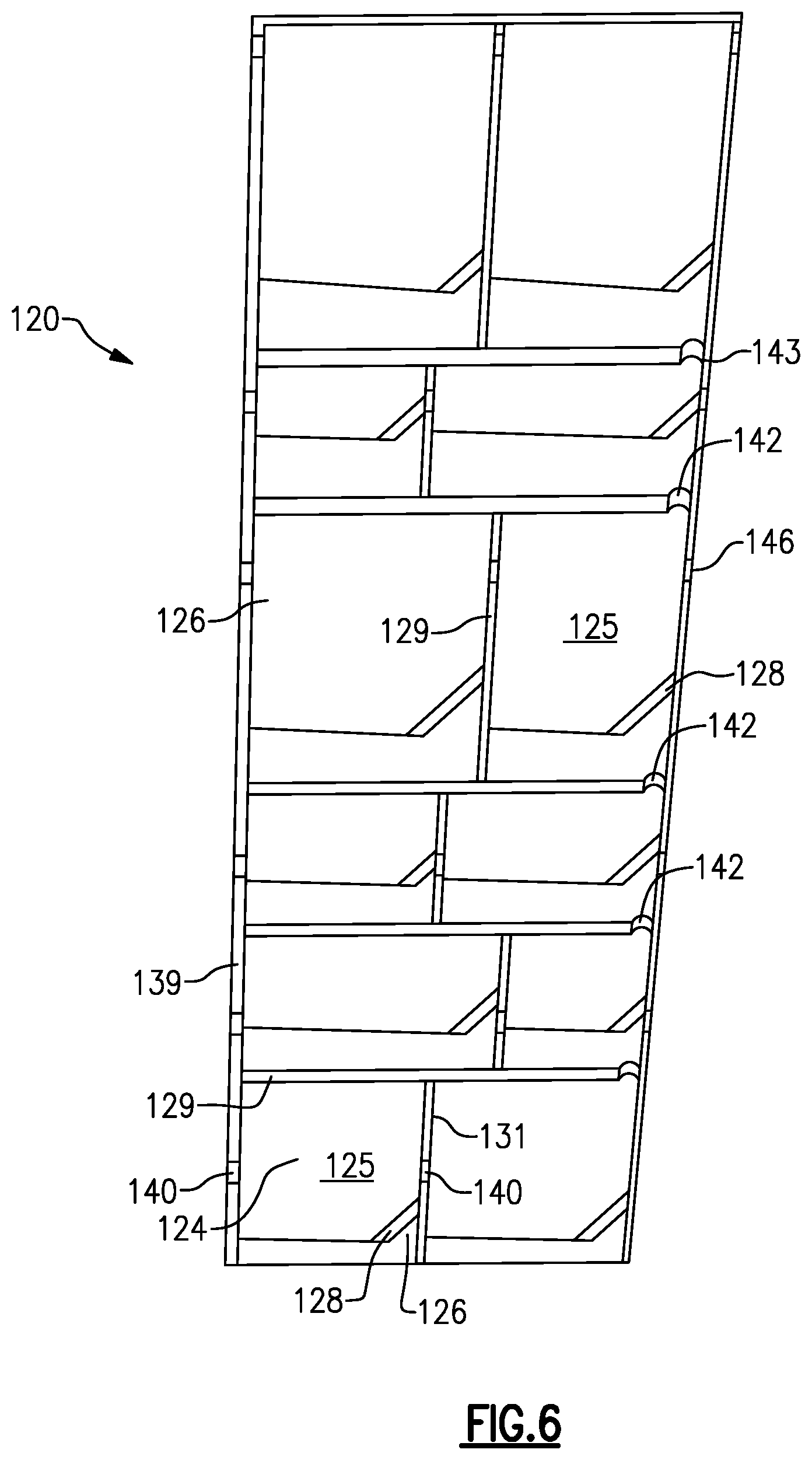 Patent US12378888 Figure 5 – Airfoil-mounted acoustic resonator array for gas turbine engine component