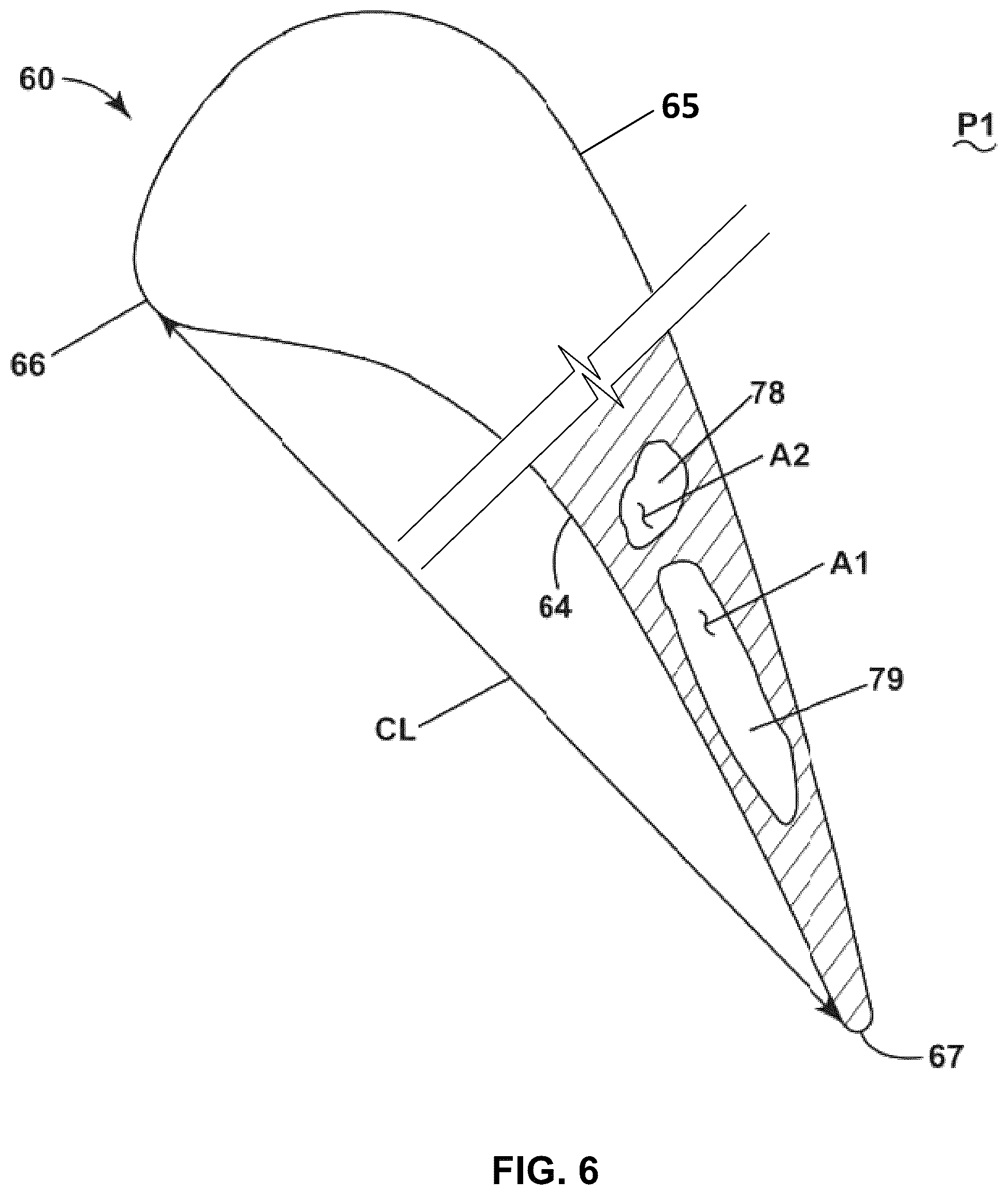 Patent US12378889 Figure 6 – Turbine engine with a blade assembly having cooling conduits