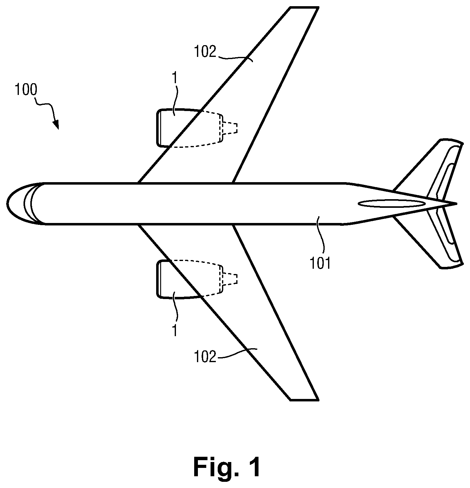 Patent US12378891 Figure 1 – Aeronautical propulsion system