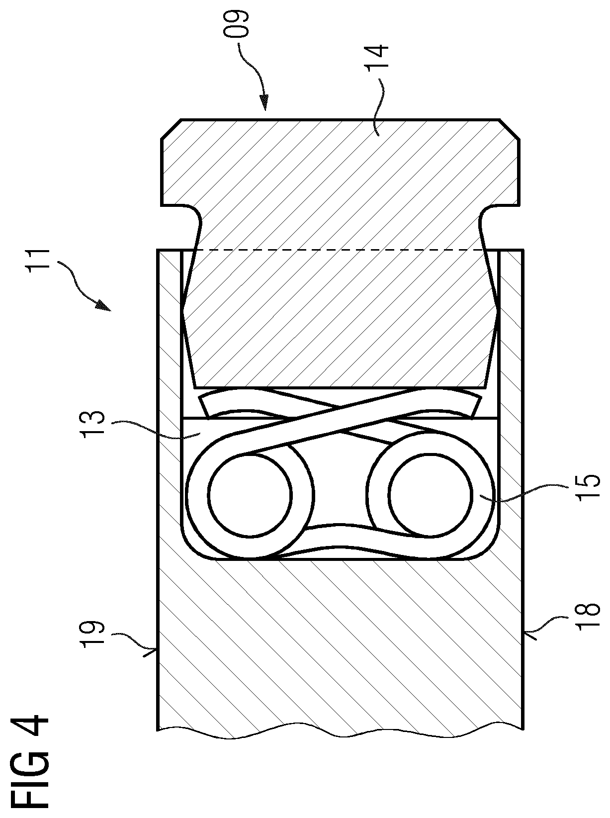 Patent US12378892 Figure 2 – Sealing device with displaceable abutment
