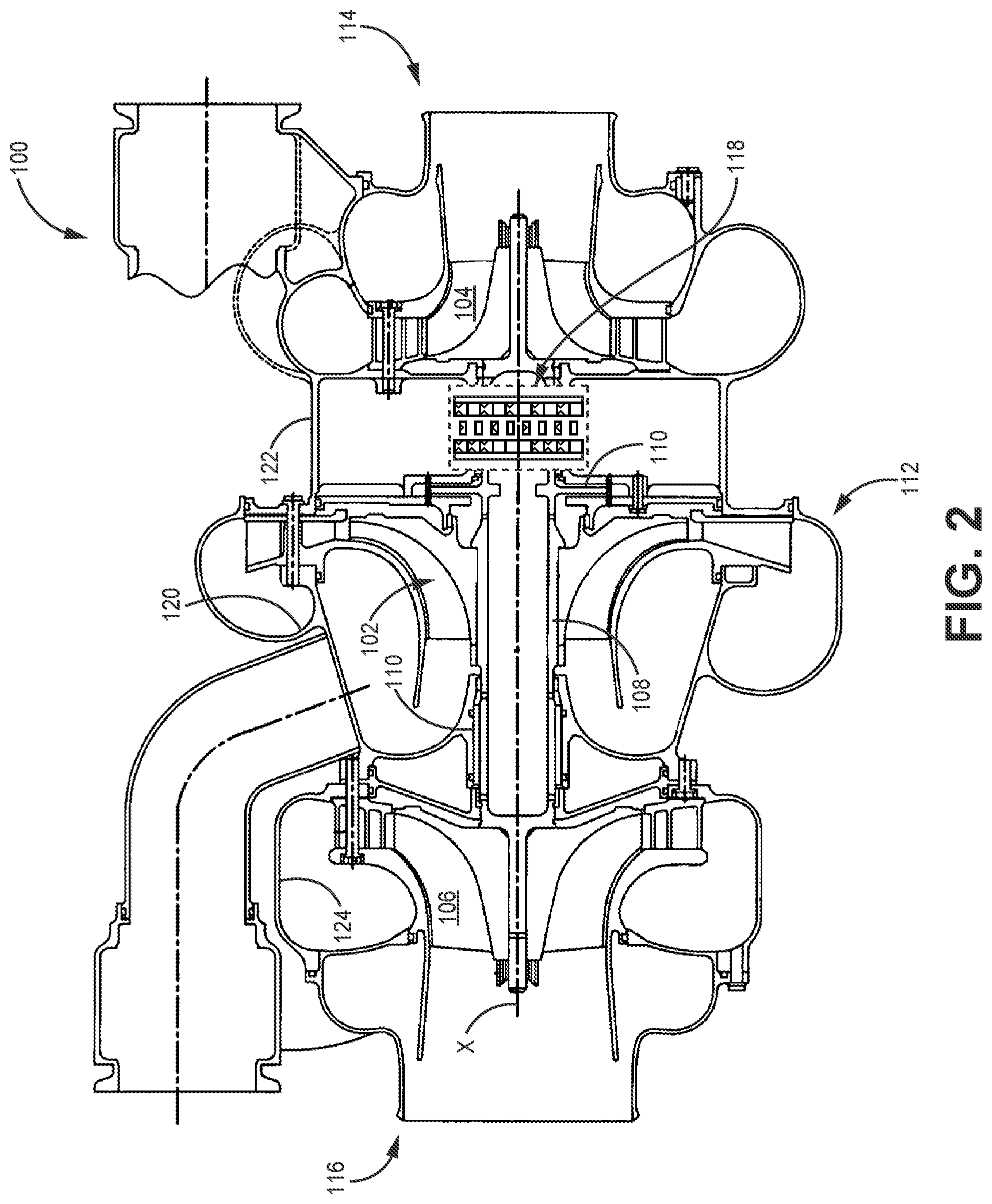 Patent US12378895 Figure 2 – Axial flux motor powered air cycle machine