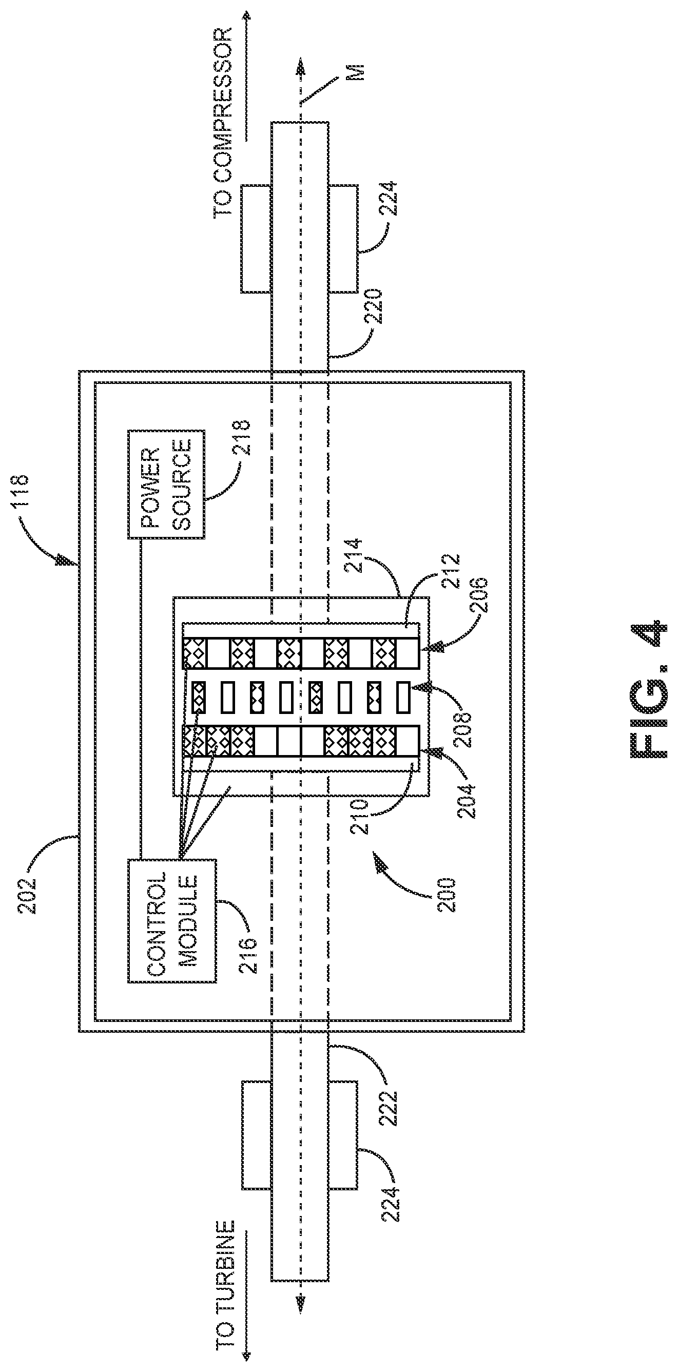 Patent US12378895 Figure 4 – Axial flux motor powered air cycle machine