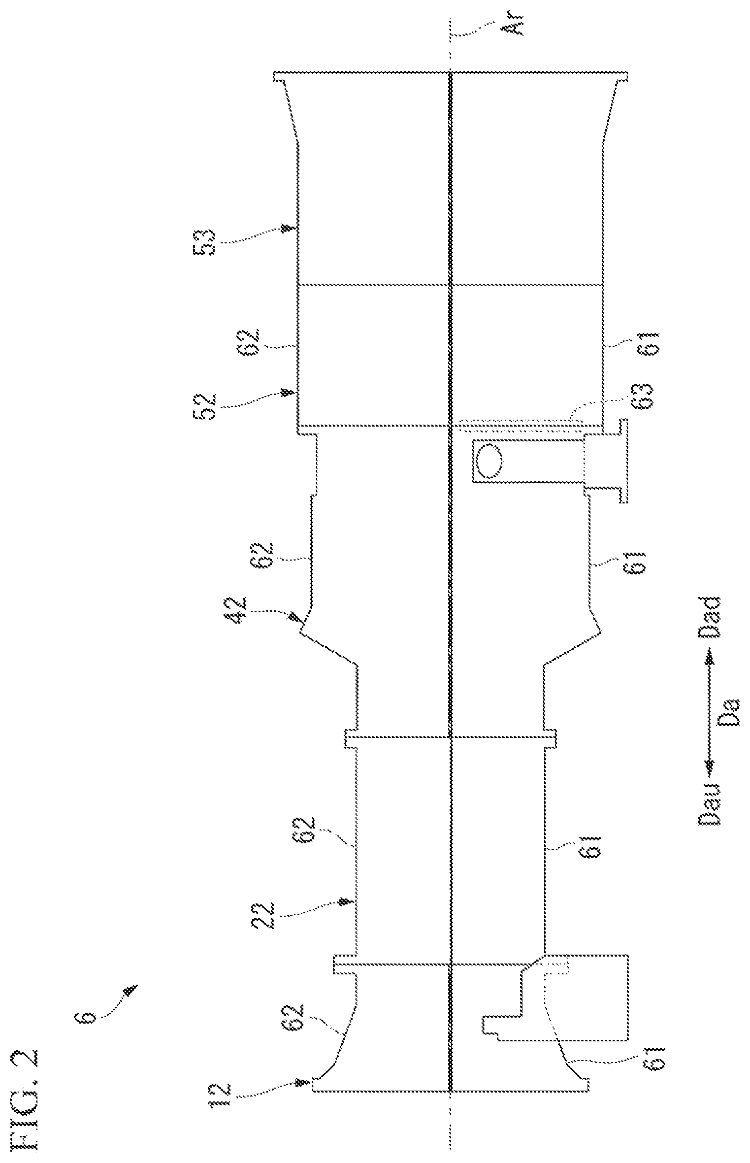 Patent US12378897 Figure 2 – Casing and axial flow rotating machine