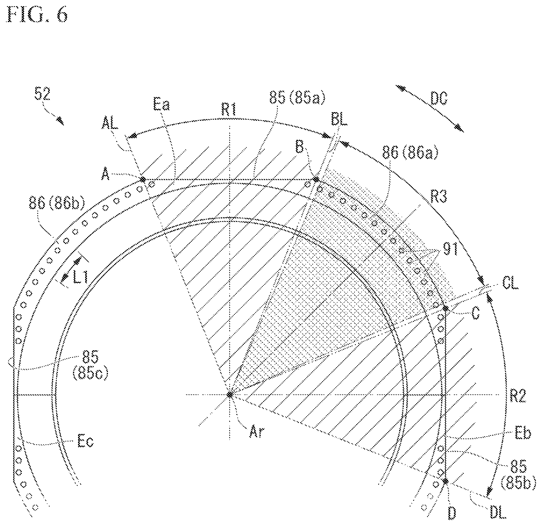 Patent US12378897 Figure 6 – Casing and axial flow rotating machine