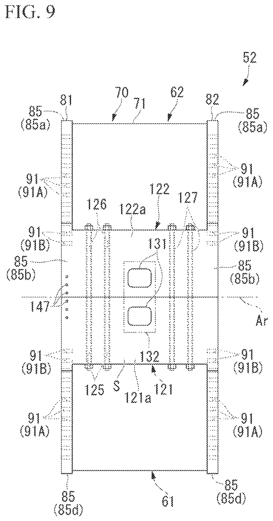 Patent US12378897 Figure 9 – Casing and axial flow rotating machine