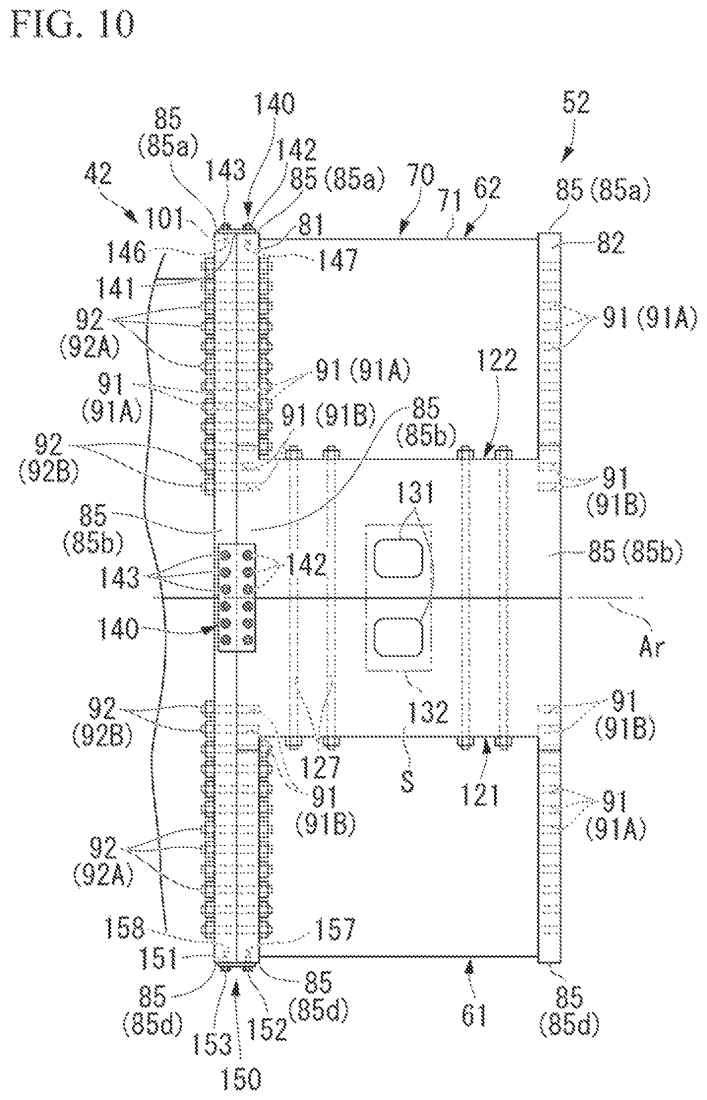 Patent US12378897 Figure 10 – Casing and axial flow rotating machine