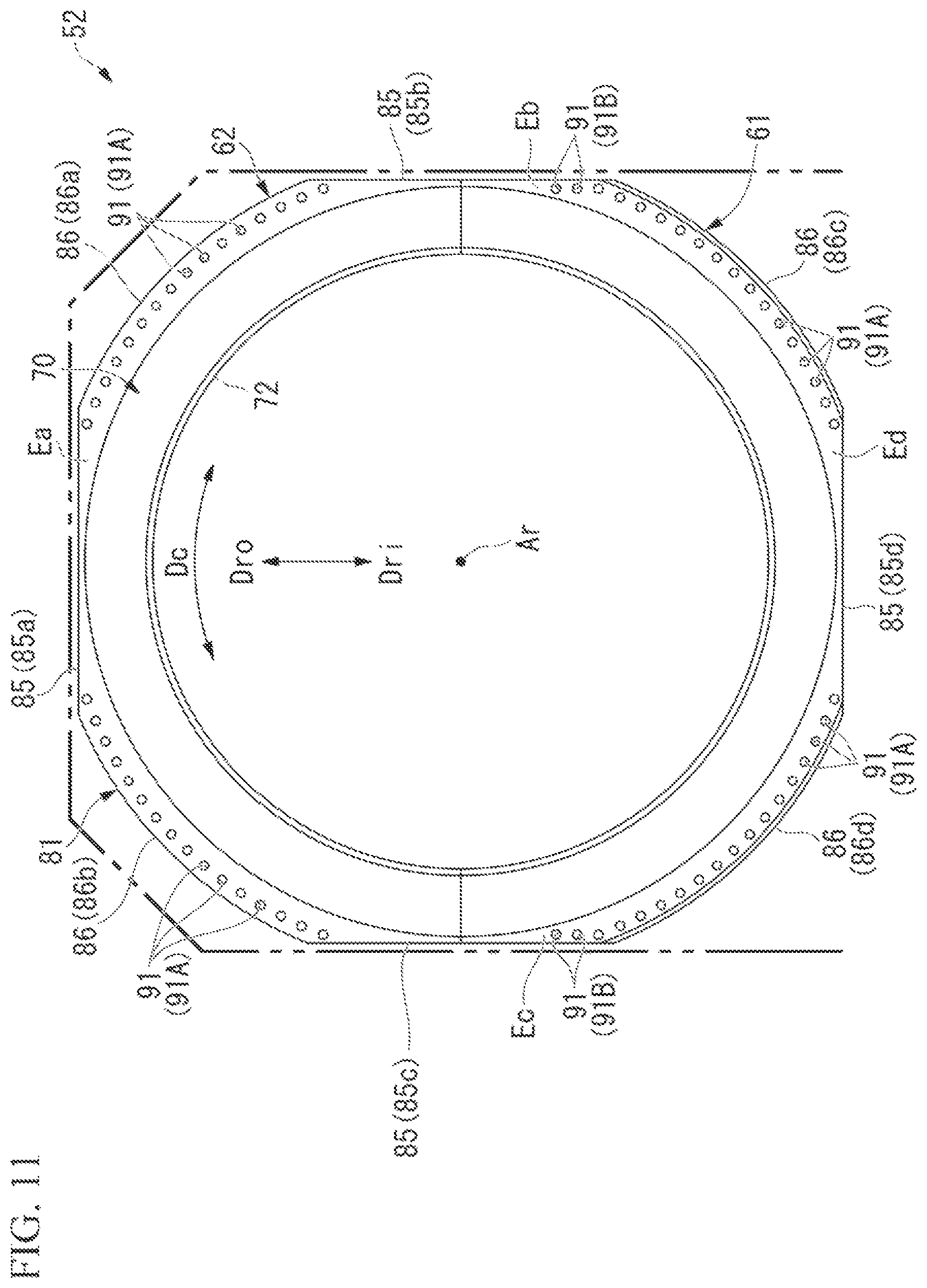 Patent US12378897 Figure 11 – Casing and axial flow rotating machine