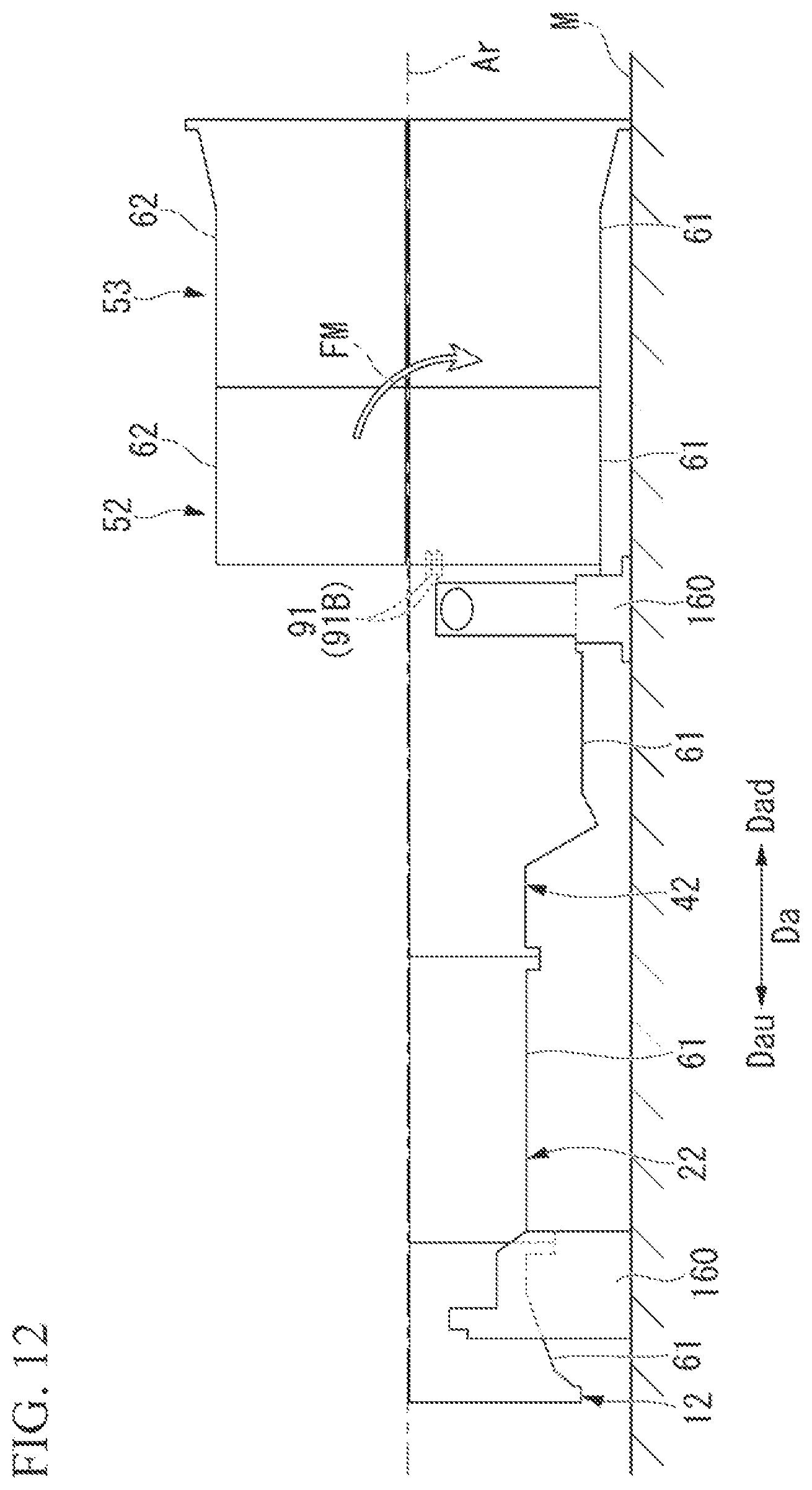 Patent US12378897 Figure 12 – Casing and axial flow rotating machine