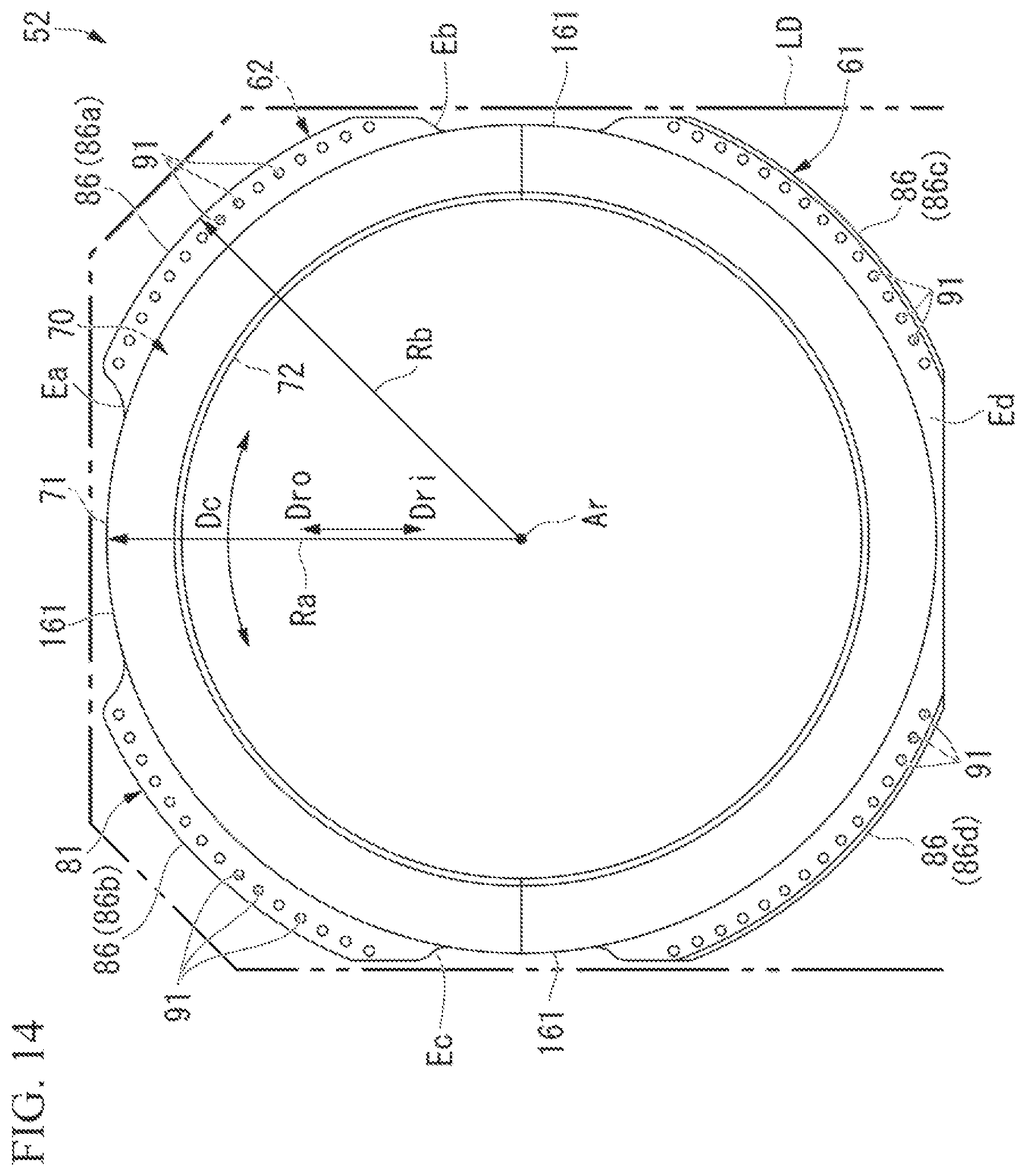 Patent US12378897 Figure 14 – Casing and axial flow rotating machine