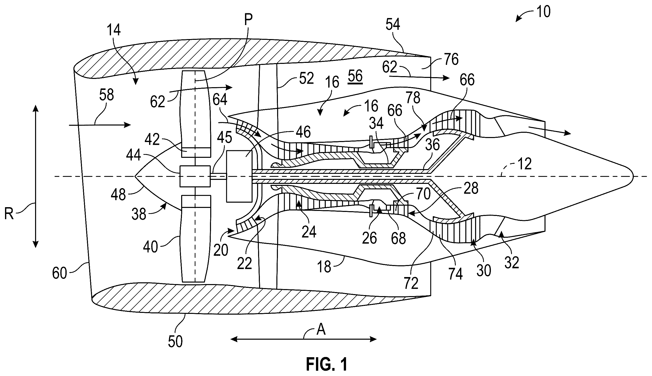 Patent US12378898 Figure 1 – Windage cover that covers fasteners coupling a ring gear assembly to an output shaft