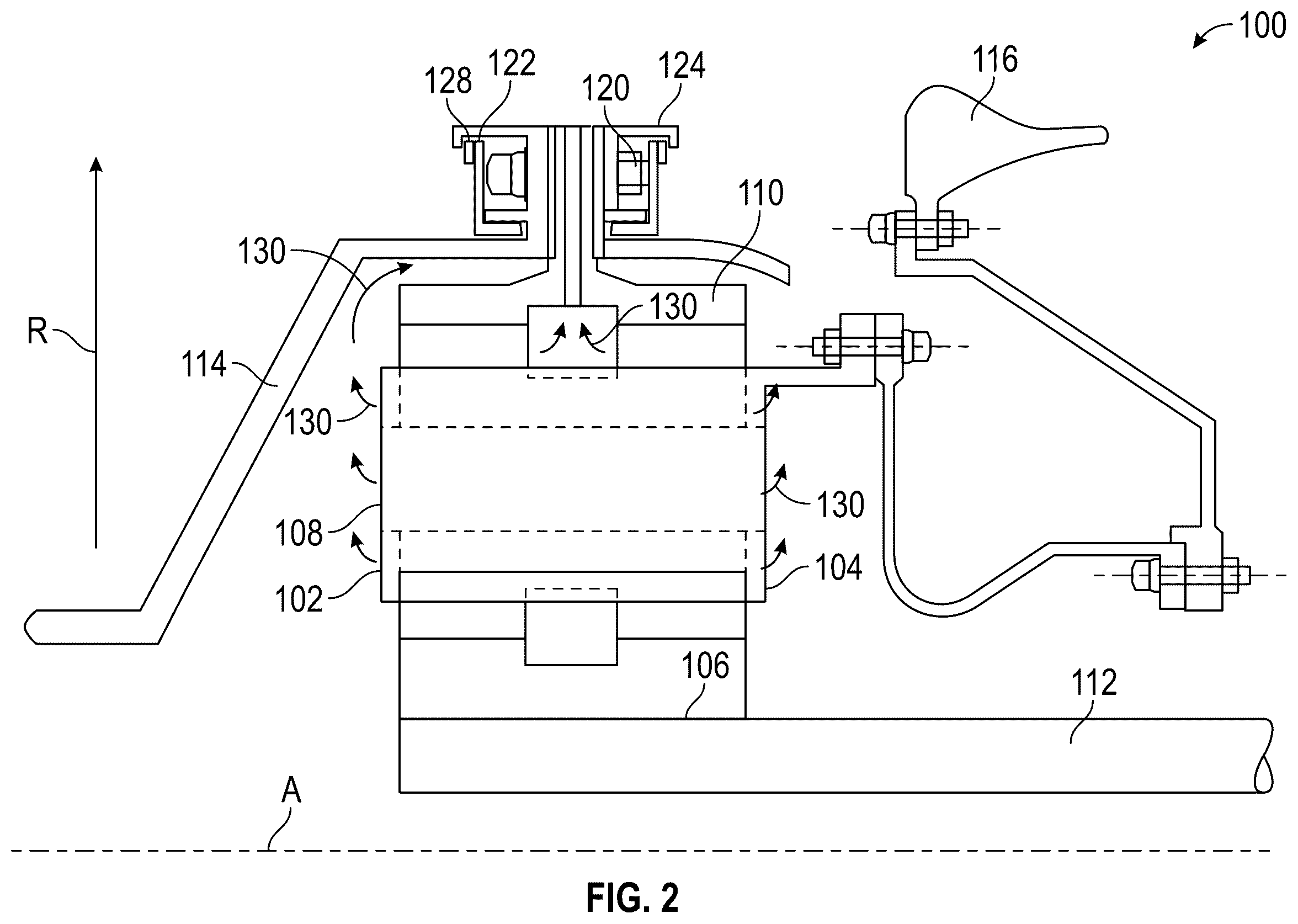 Patent US12378898 Figure 2 – Windage cover that covers fasteners coupling a ring gear assembly to an output shaft