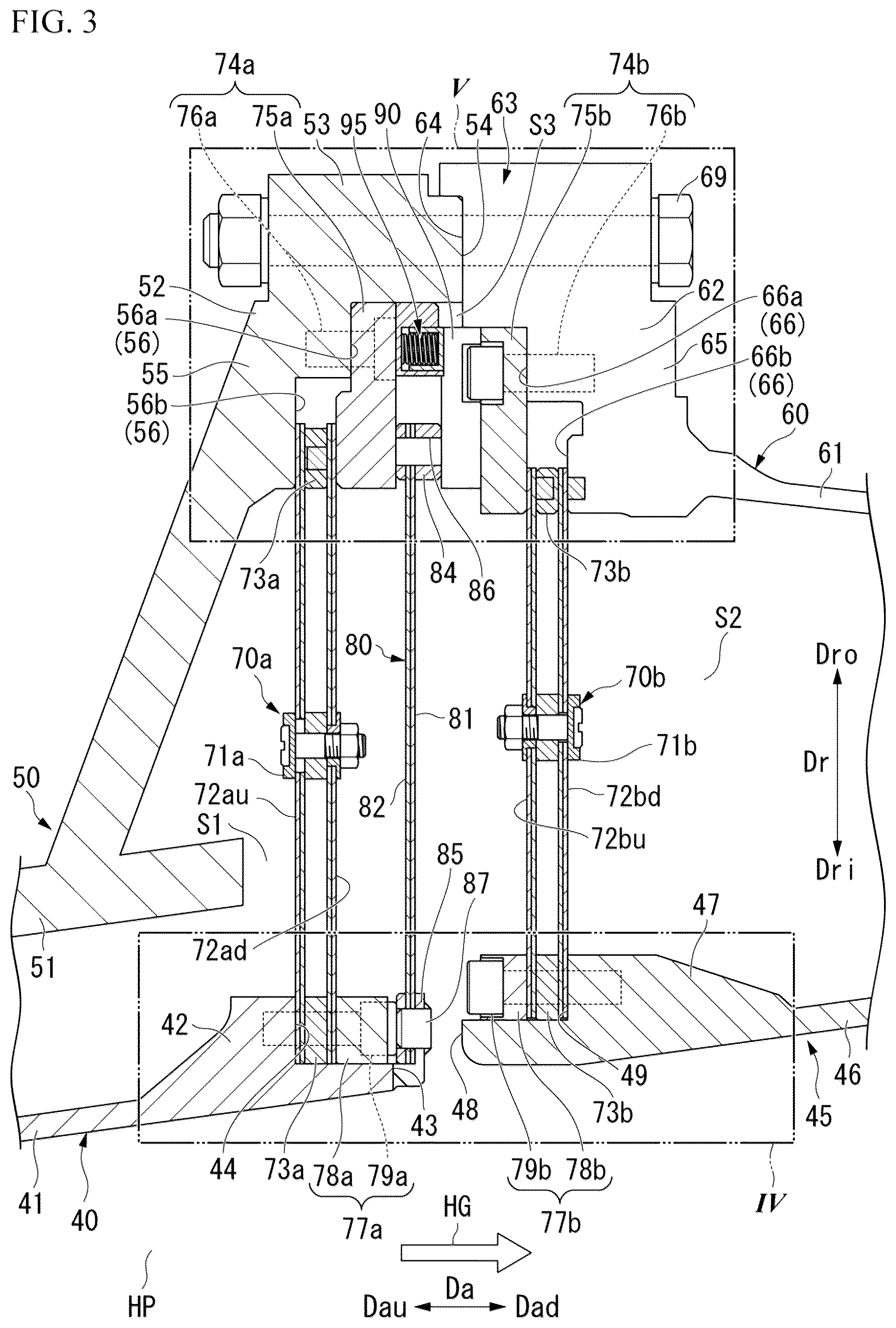 Patent US12378900 Figure 3 – Exhaust system and gas turbine equipped with same