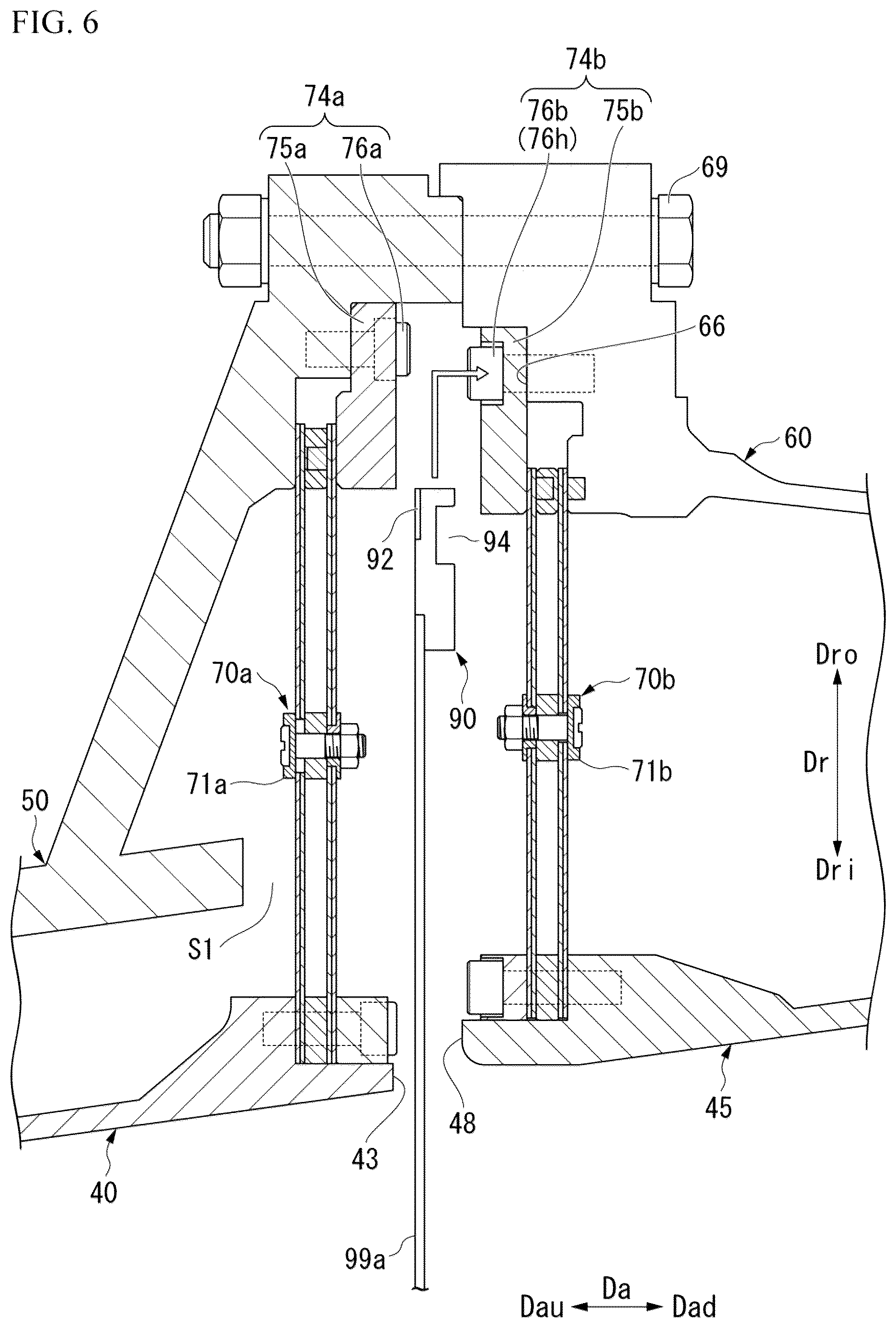 Patent US12378900 Figure 6 – Exhaust system and gas turbine equipped with same