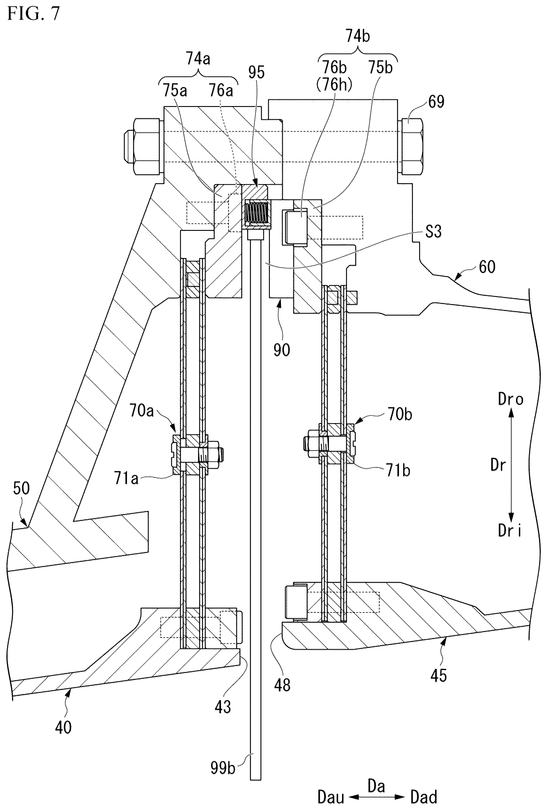Patent US12378900 Figure 7 – Exhaust system and gas turbine equipped with same