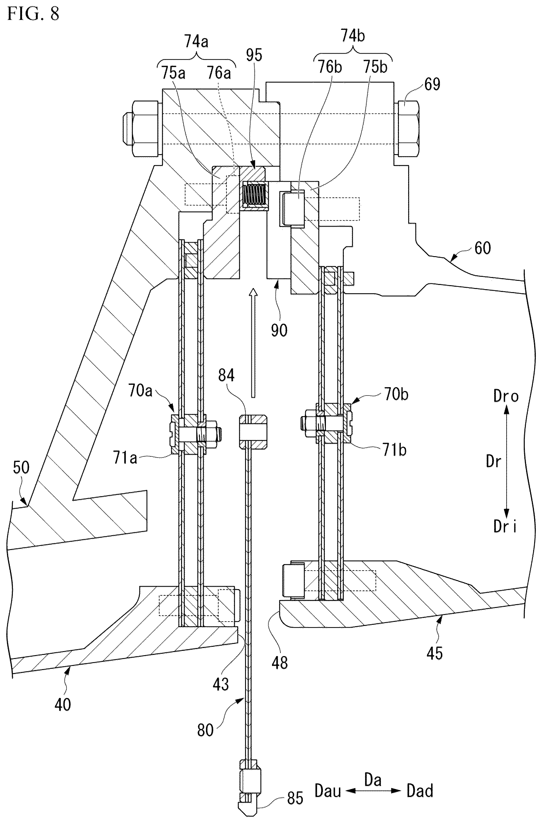 Patent US12378900 Figure 8 – Exhaust system and gas turbine equipped with same