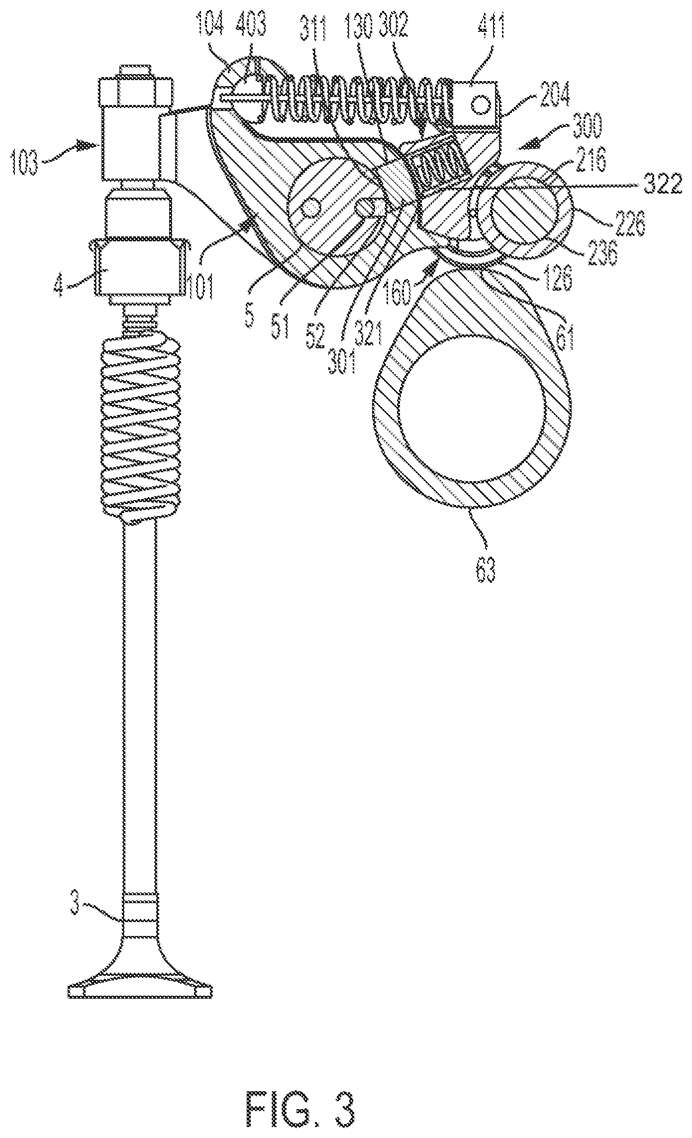Patent US12378902 Figure 3 – Roller rocker arm assembly