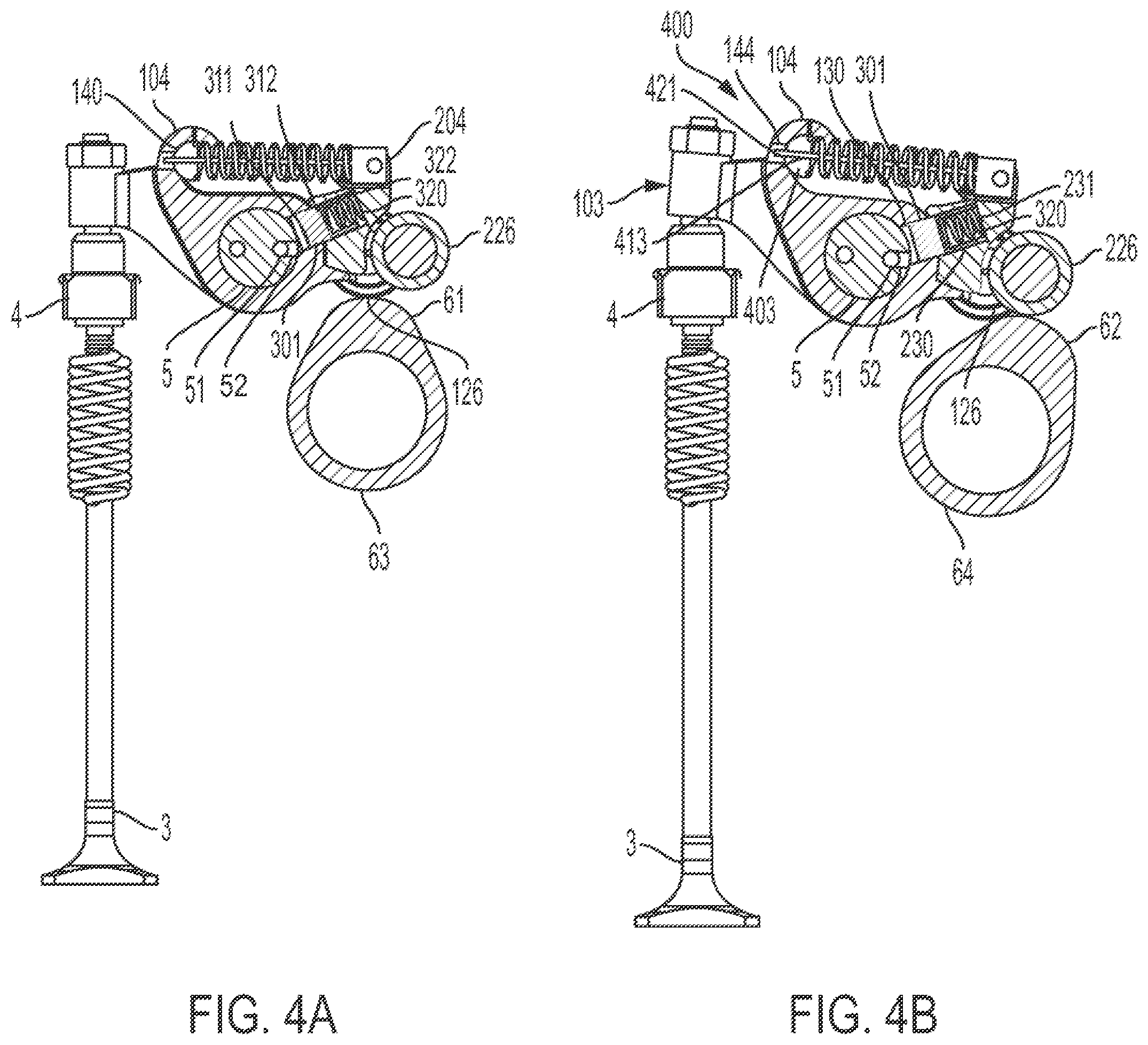 Patent US12378902 Figure 4 – Roller rocker arm assembly