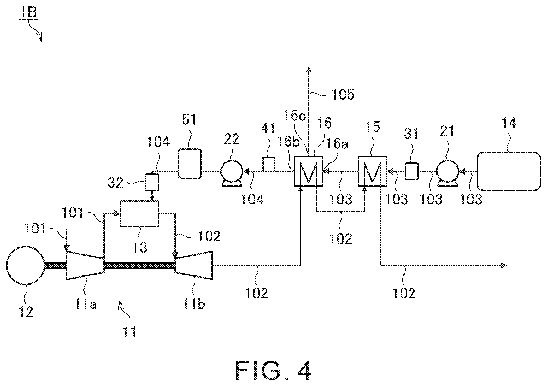 Patent US12378911 Figure 4 – Gas turbine system
