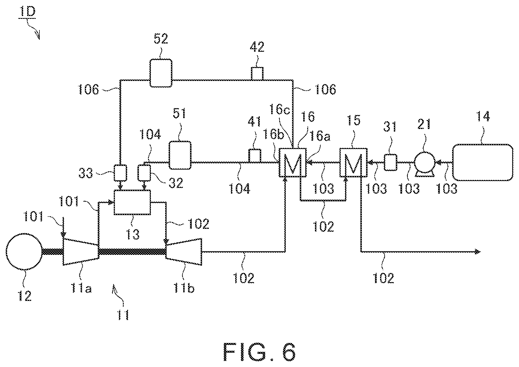 Patent US12378911 Figure 6 – Gas turbine system