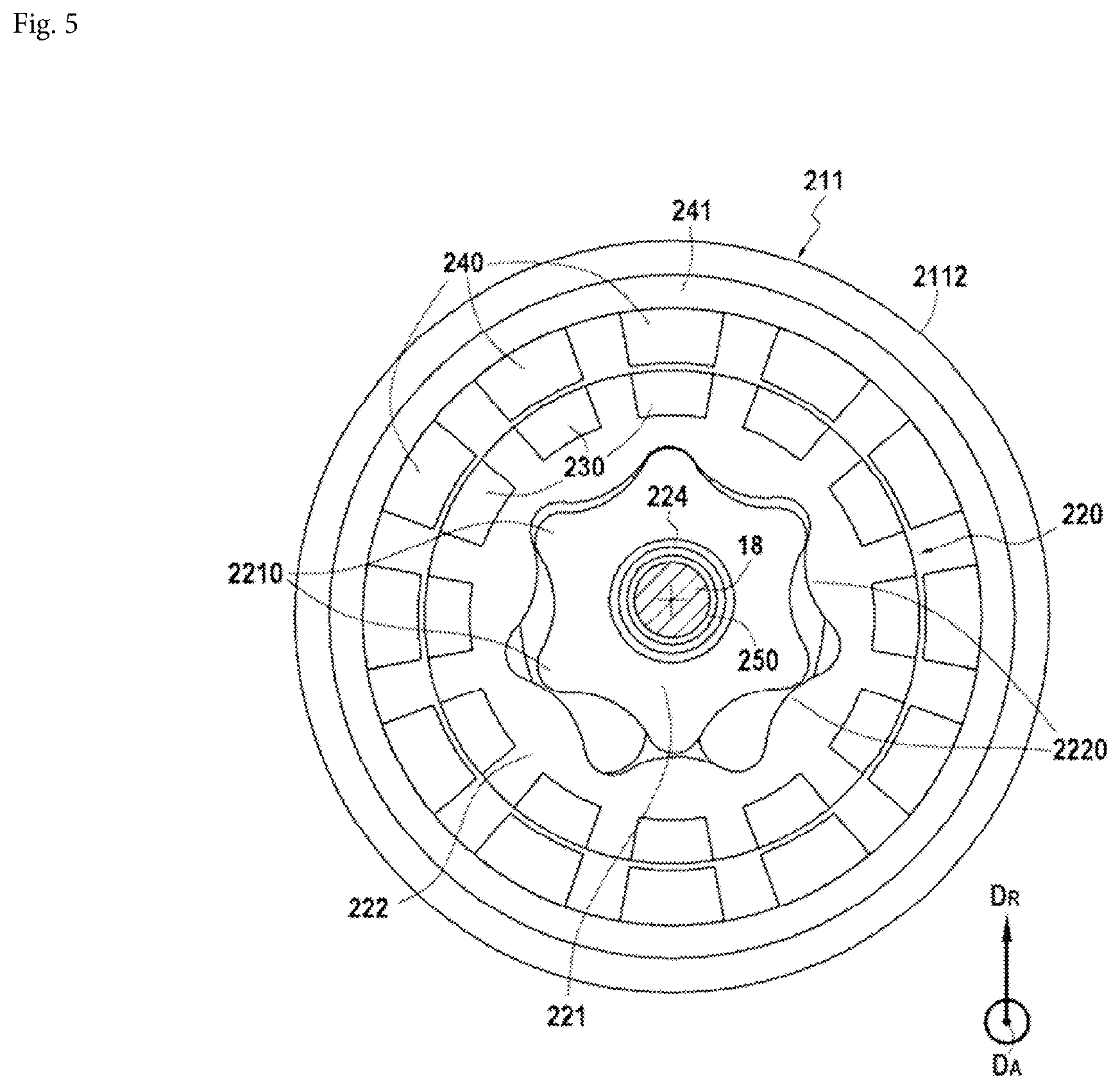 Patent US12378915 Figure 5 – Fuel supply circuit of an aircraft engine