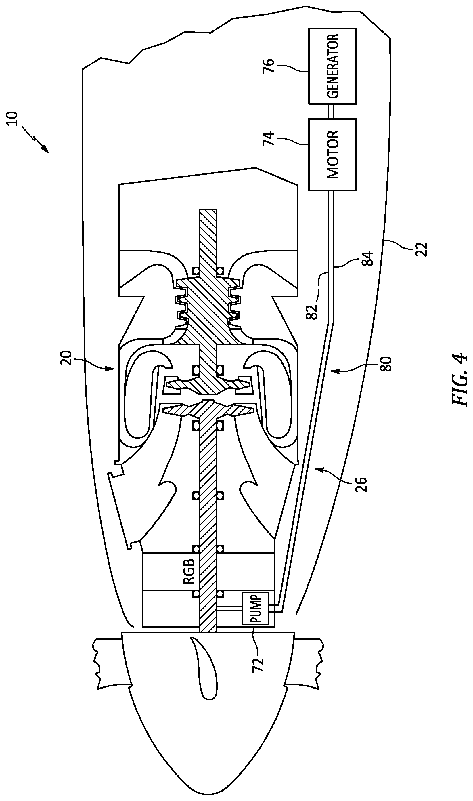 Patent US12378916 Figure 4 – Engine power extraction system and method for using same