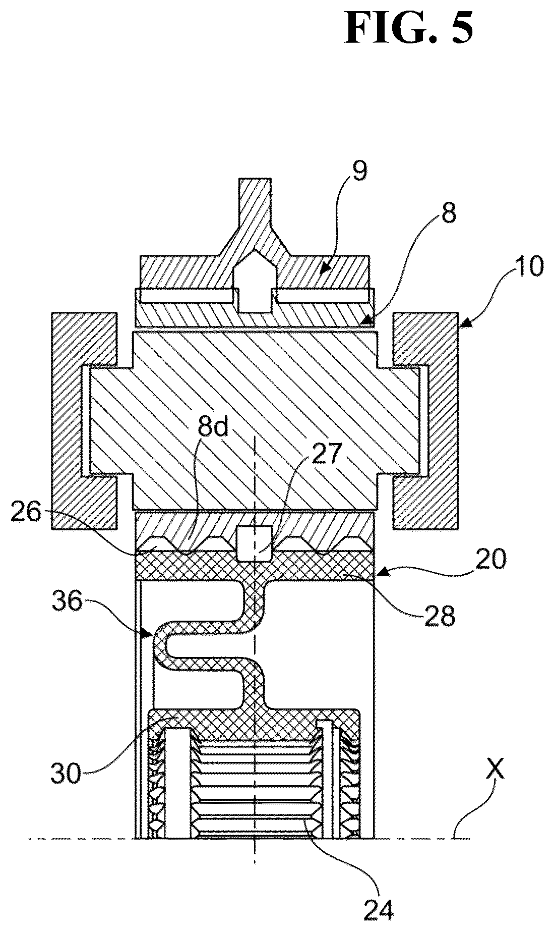 Patent US12378917 Figure 5 – Sun gear for a mechanical reduction gear of an aircraft turbomachine