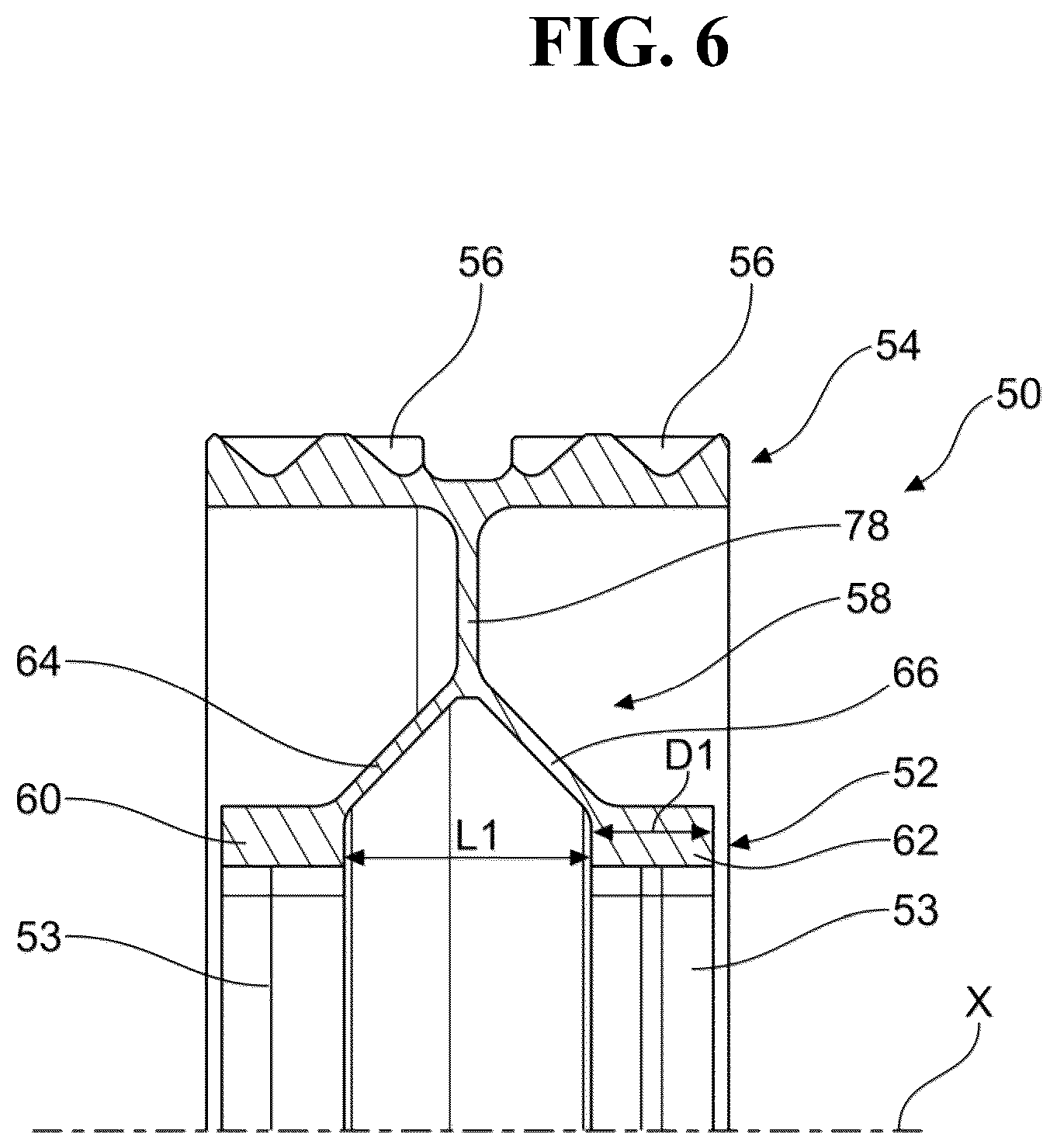 Patent US12378917 Figure 6 – Sun gear for a mechanical reduction gear of an aircraft turbomachine