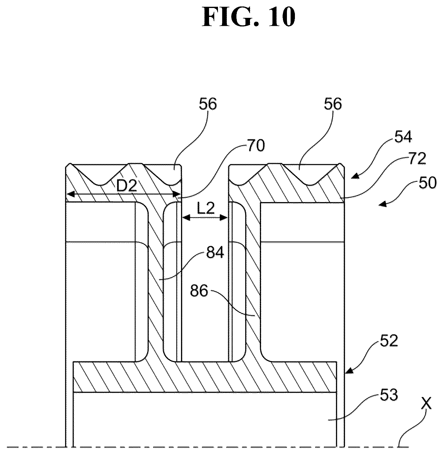 Patent US12378917 Figure 10 – Sun gear for a mechanical reduction gear of an aircraft turbomachine