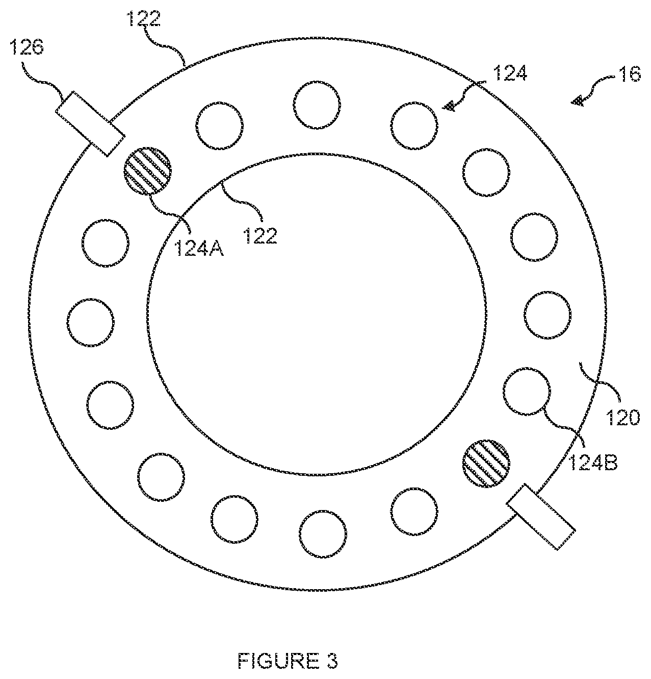 Patent US12378920 Figure 2 – Gas turbine engine comprising fuel-oil heat exchangers fluidly connected to fuel spray nozzles