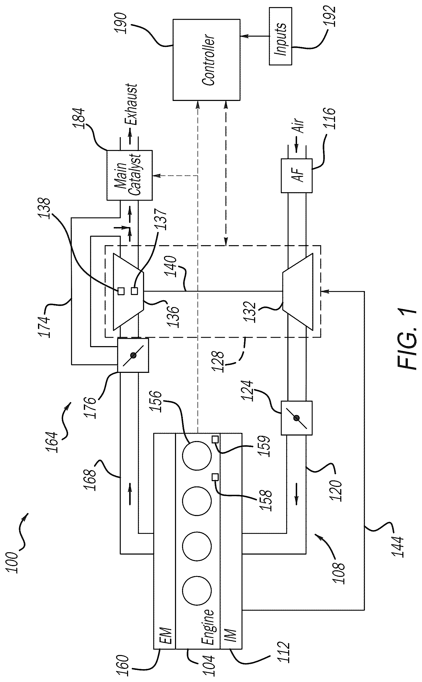 Patent US12378923 — Exhaust vane braking transition and correction strategy — Figure 1