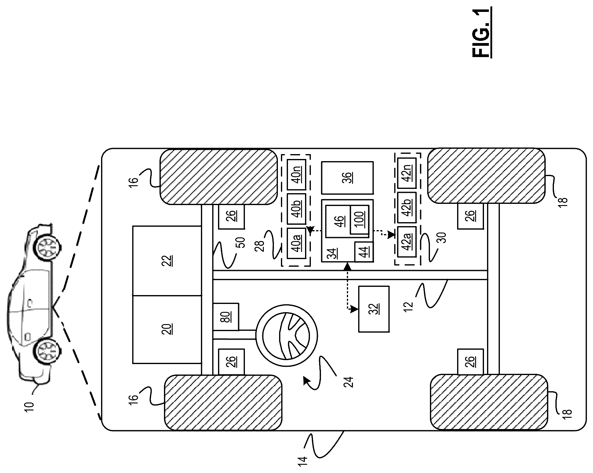 Patent US12378924 Figure 1 – Systems and methods for migitating cold start emissions via rotation of turbocharger turbine