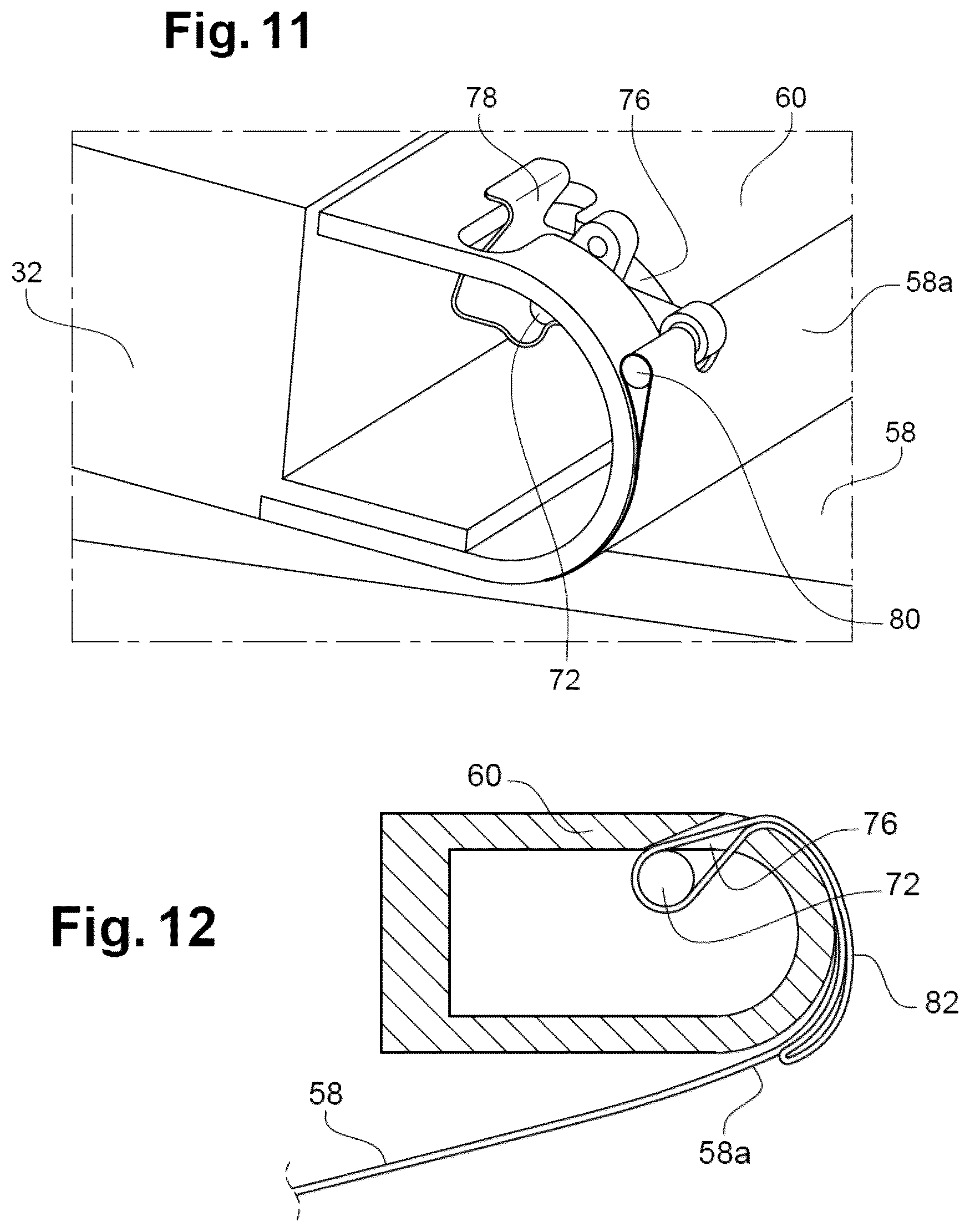 Patent US12378929 Figure 9 – Thrust reverser comprising fixed cascades and a sealing membrane